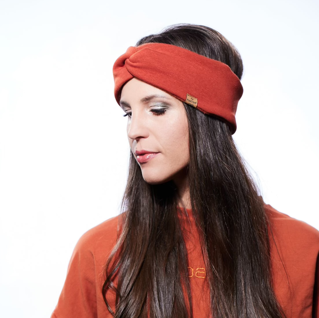 Stirnband Basic gefüttert Rost