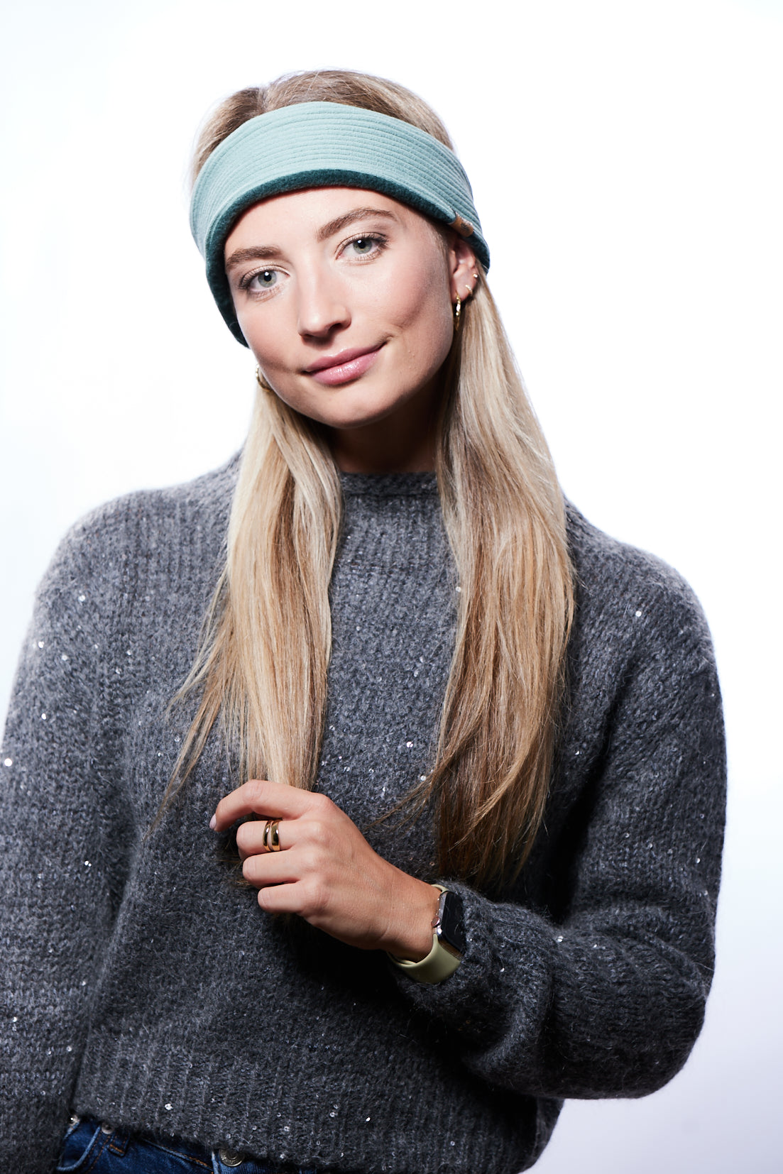 Stirnband sportlich gefüttert mint