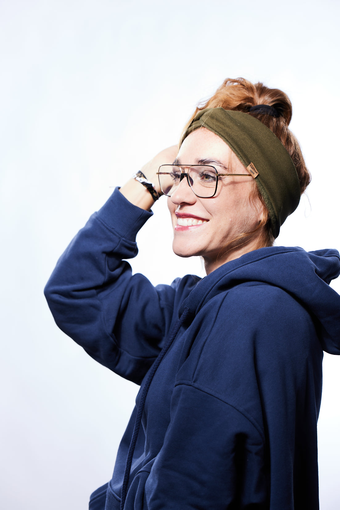 Stirnband Basic gefüttert khaki