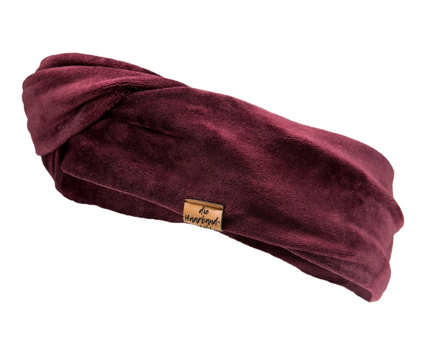 Drahthaarband samt aubergin breit