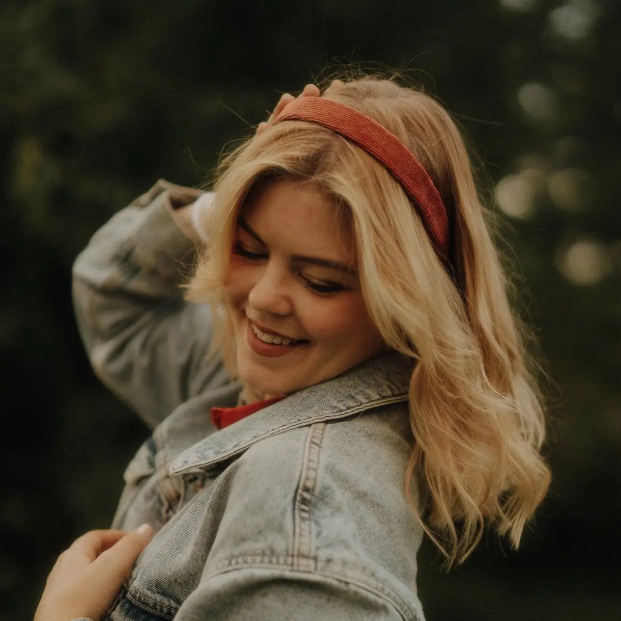 Anna orange Cord Haarreif