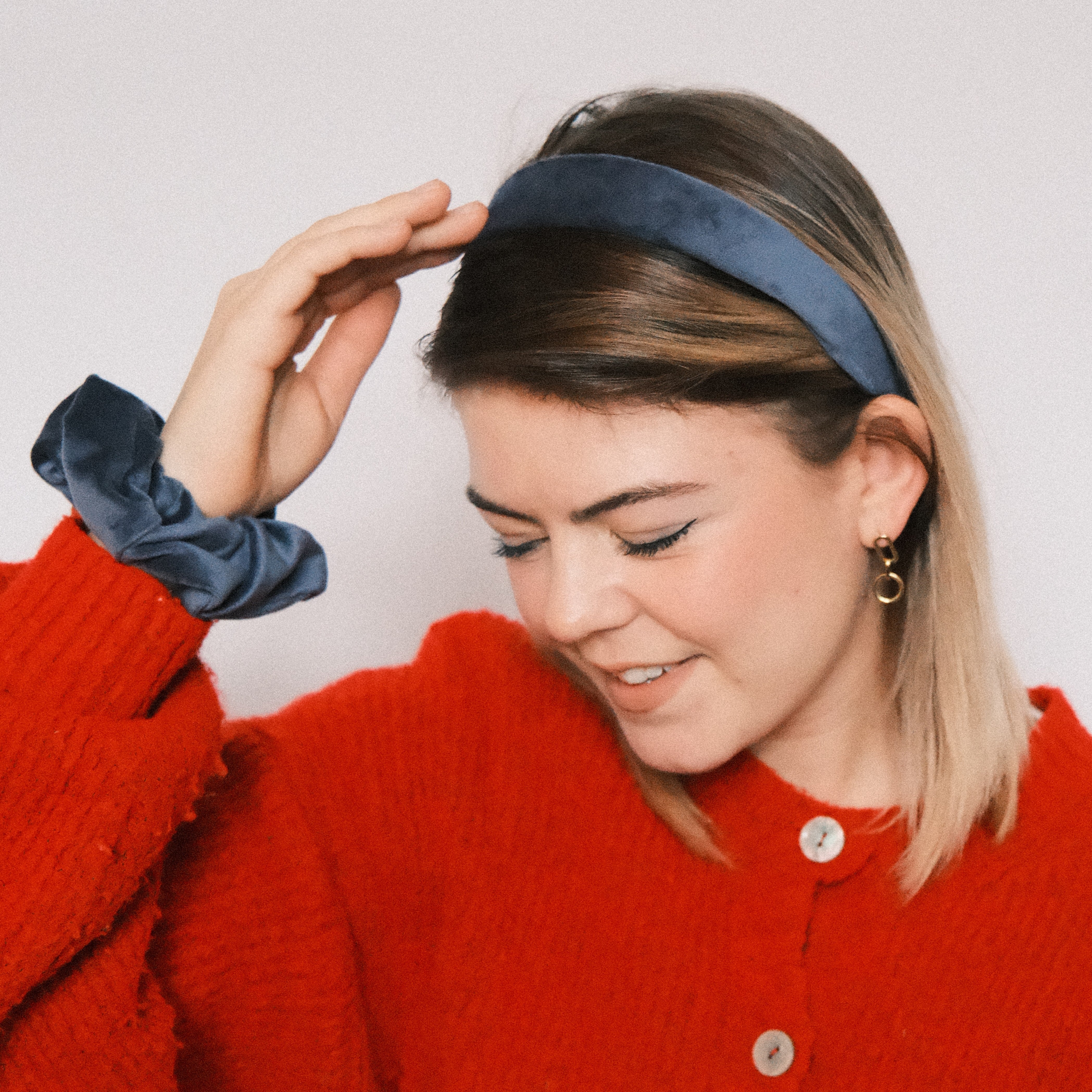 Anne - Samt Indigo Blau