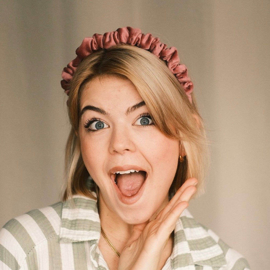 Hilde - softpink Haarreif gerafft