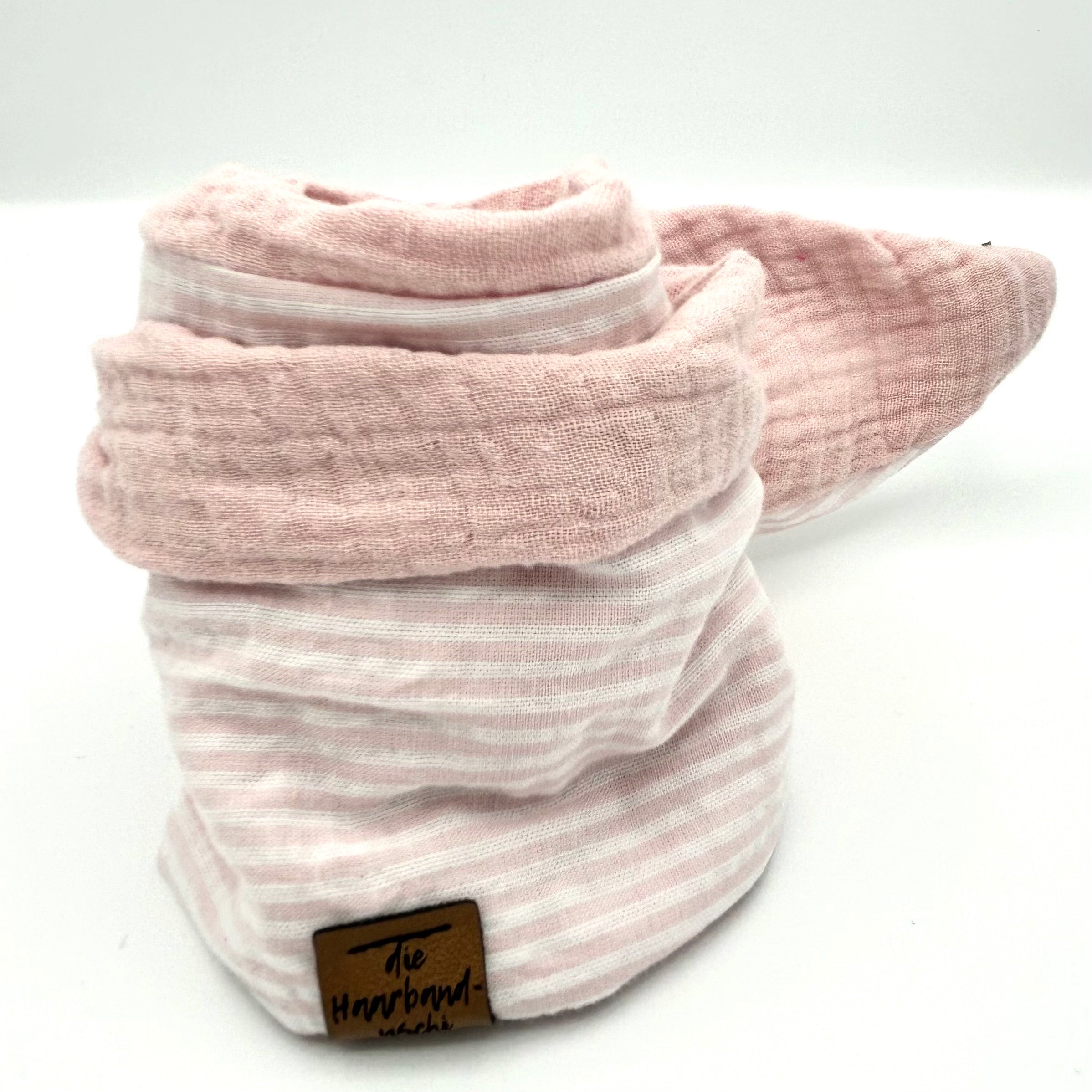 Drahthaarband 2 Seiten gestreift Rosa