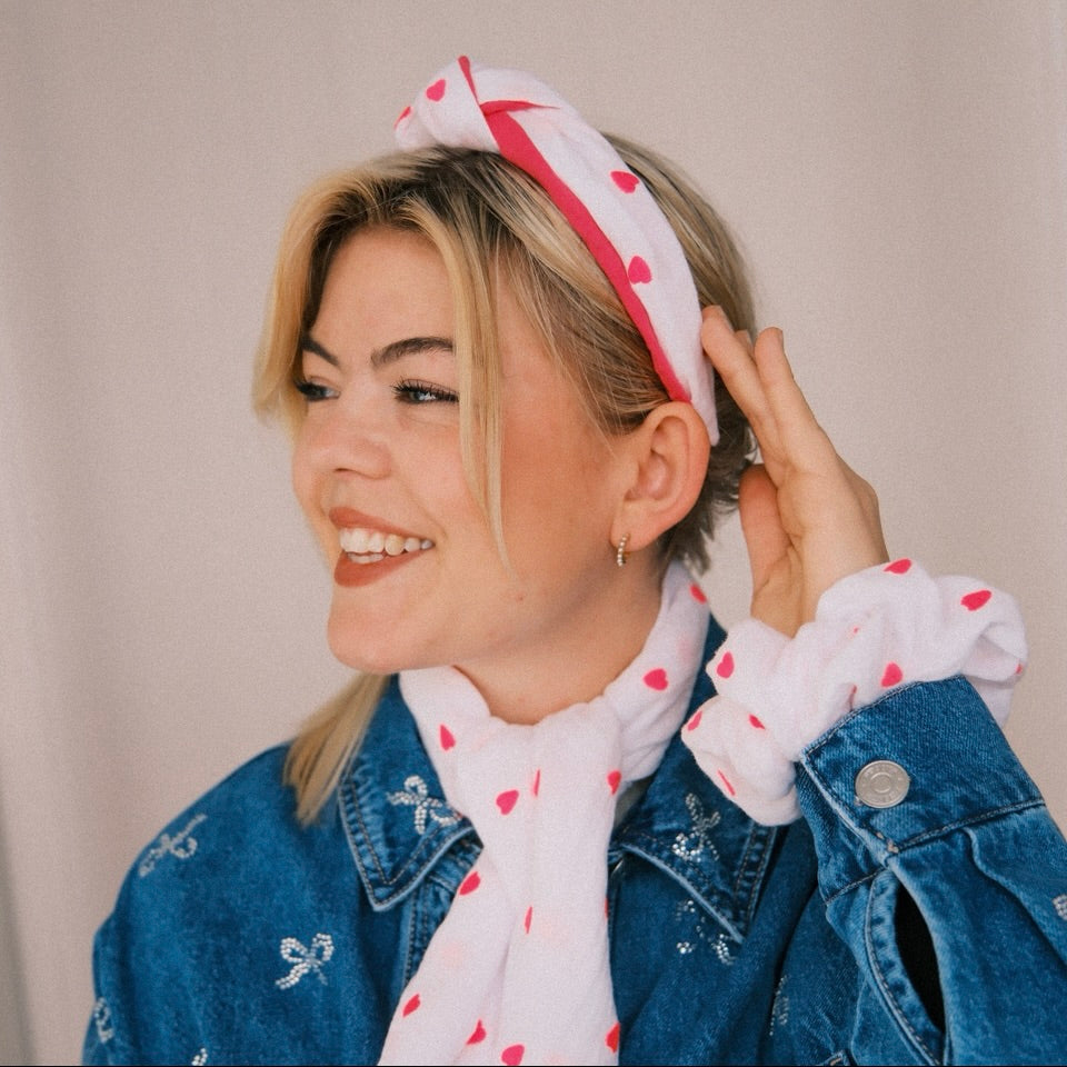 Big Scrunchie - Sunny Heart Weiß