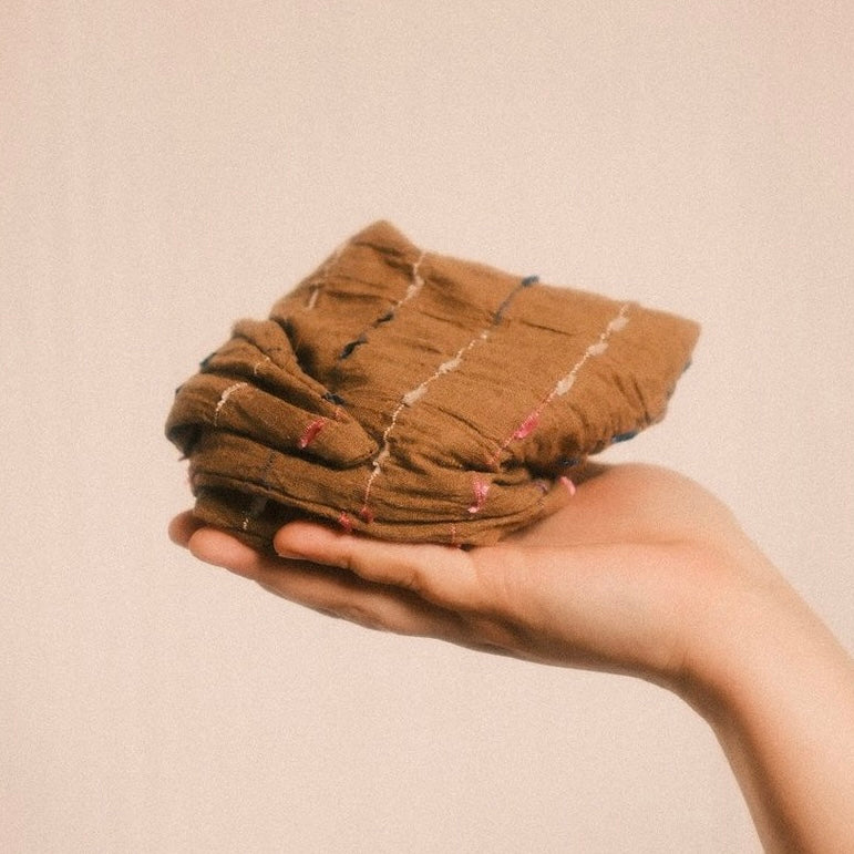 Drahthaarband breit Boho braun