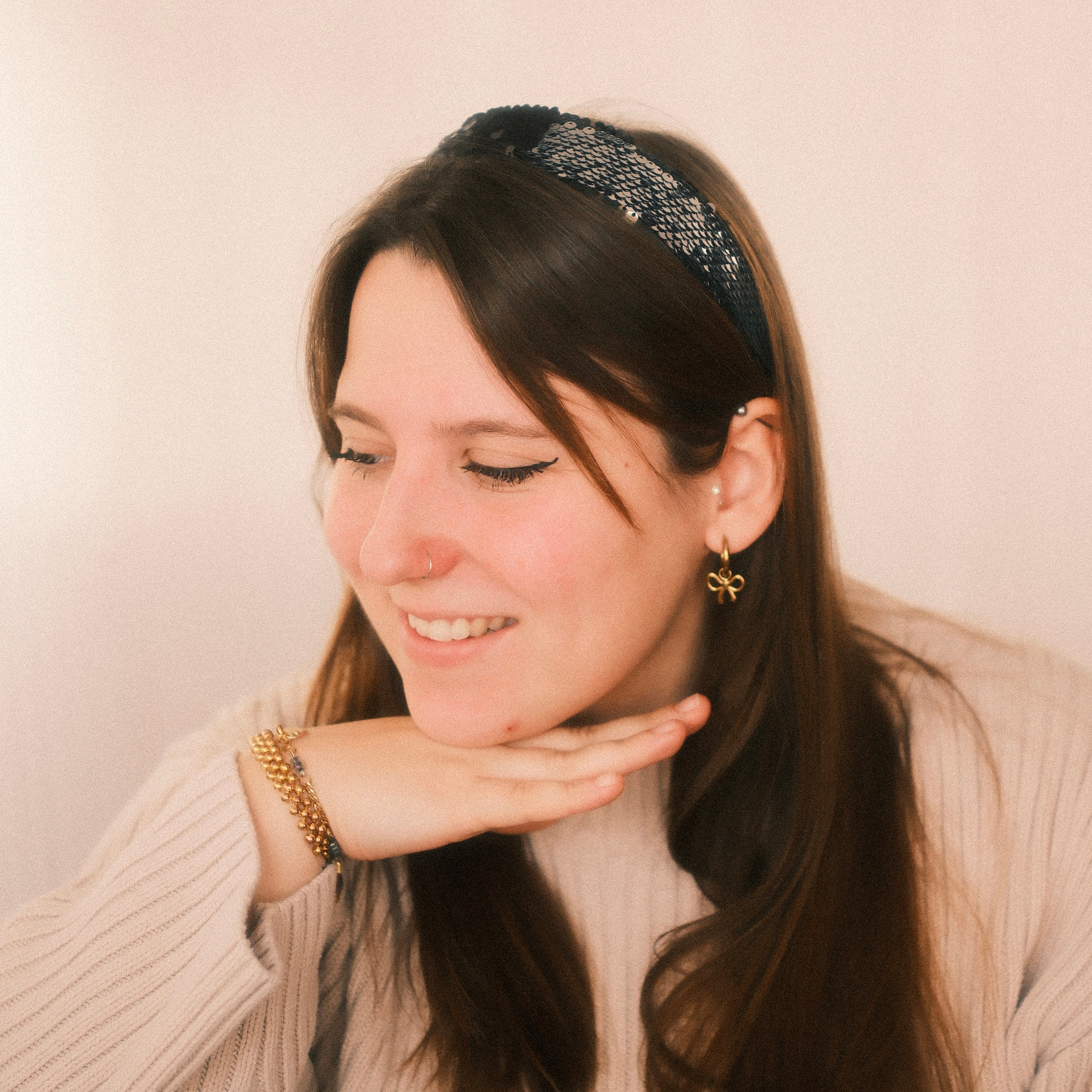 Anne Pailletten Schwarz/Silber