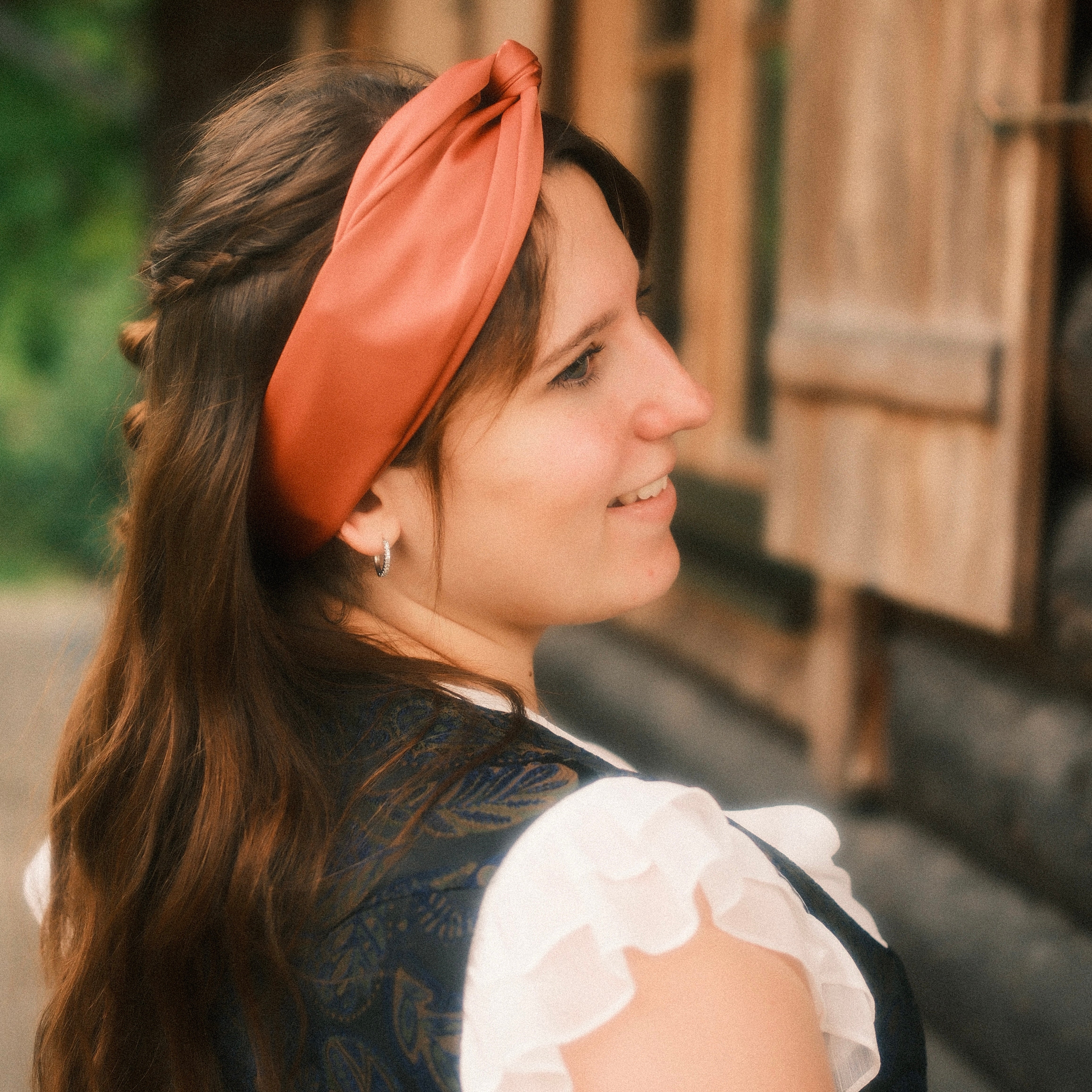 Drahthaarband Satin Kupferpfirsich