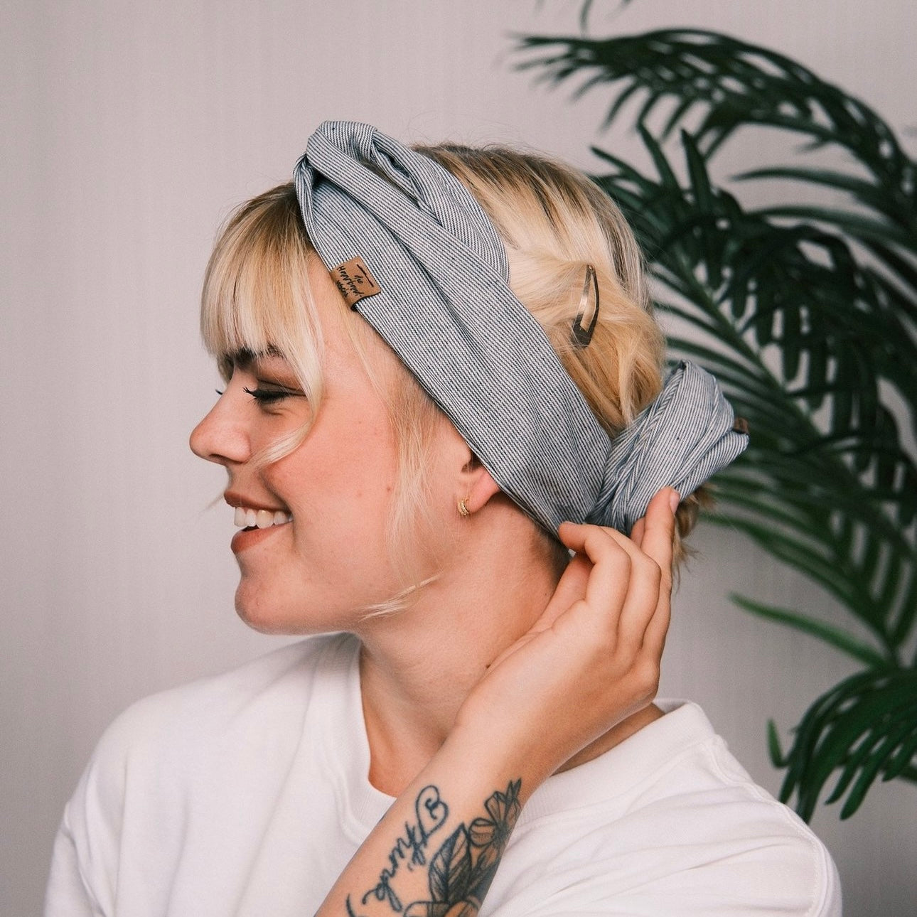 Drahthaarband Jeans Streifen