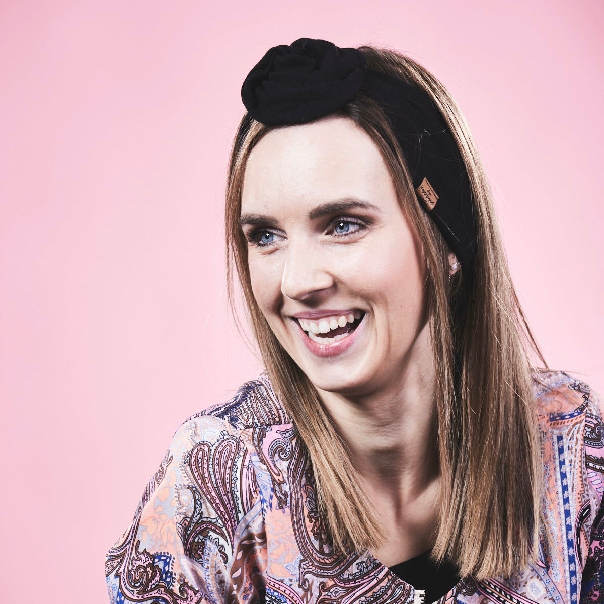 Drahthaarband Musselin schwarz