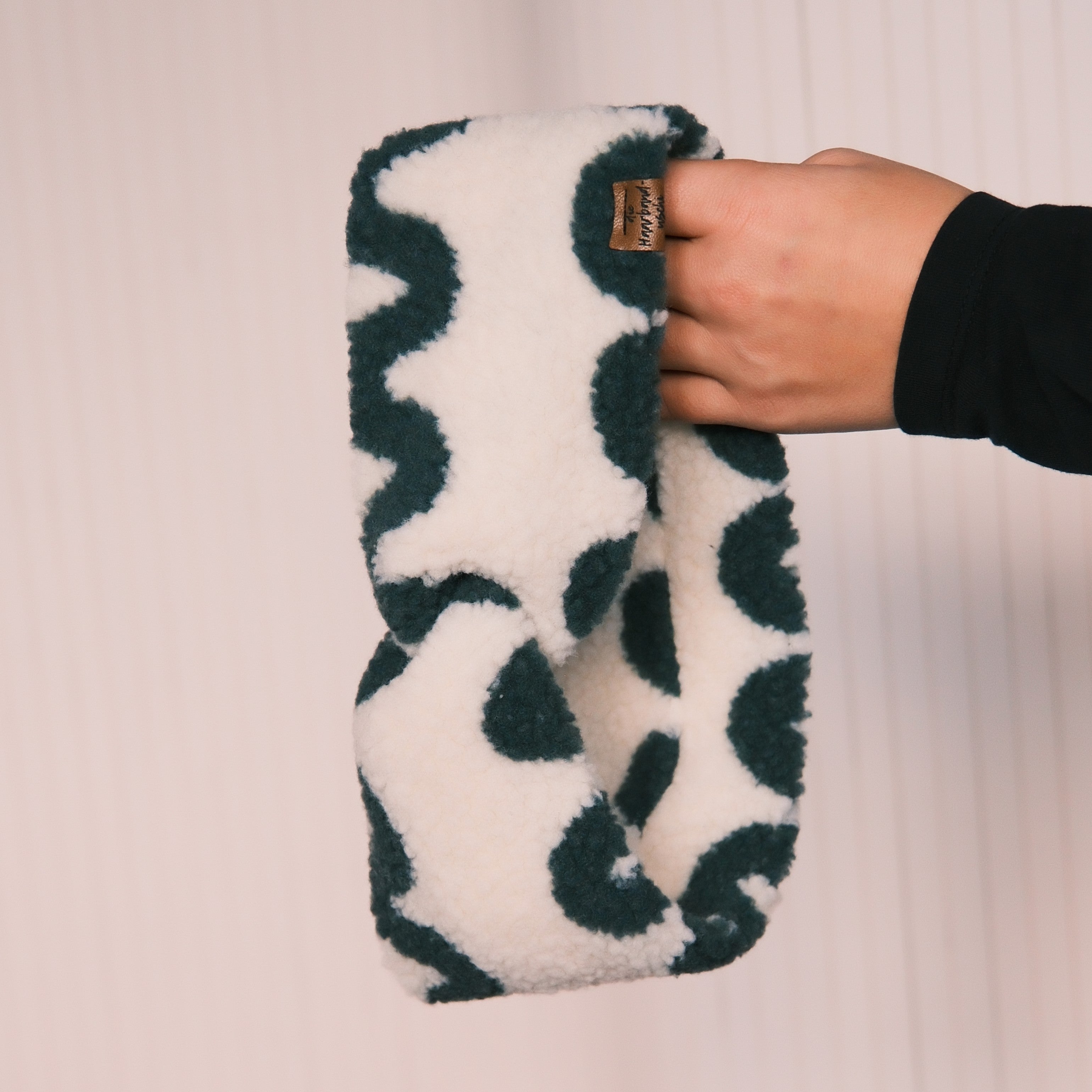 Basic Haarband - Teddy Wave Dunkelgrün