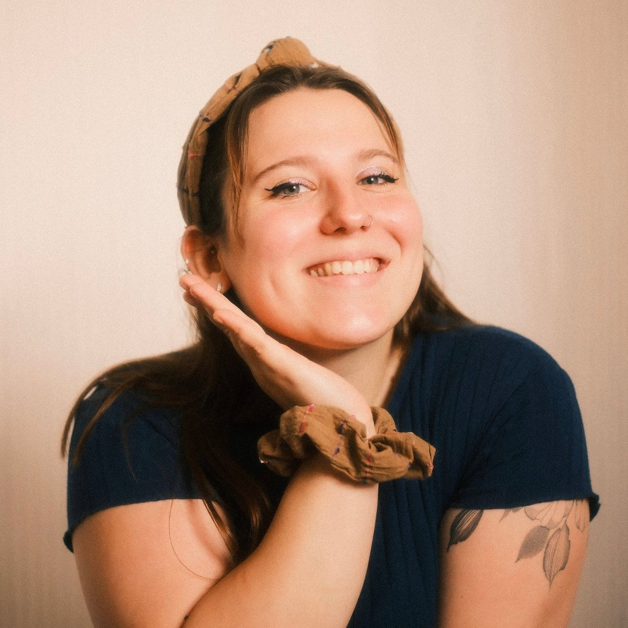 Scrunchie Boho braun