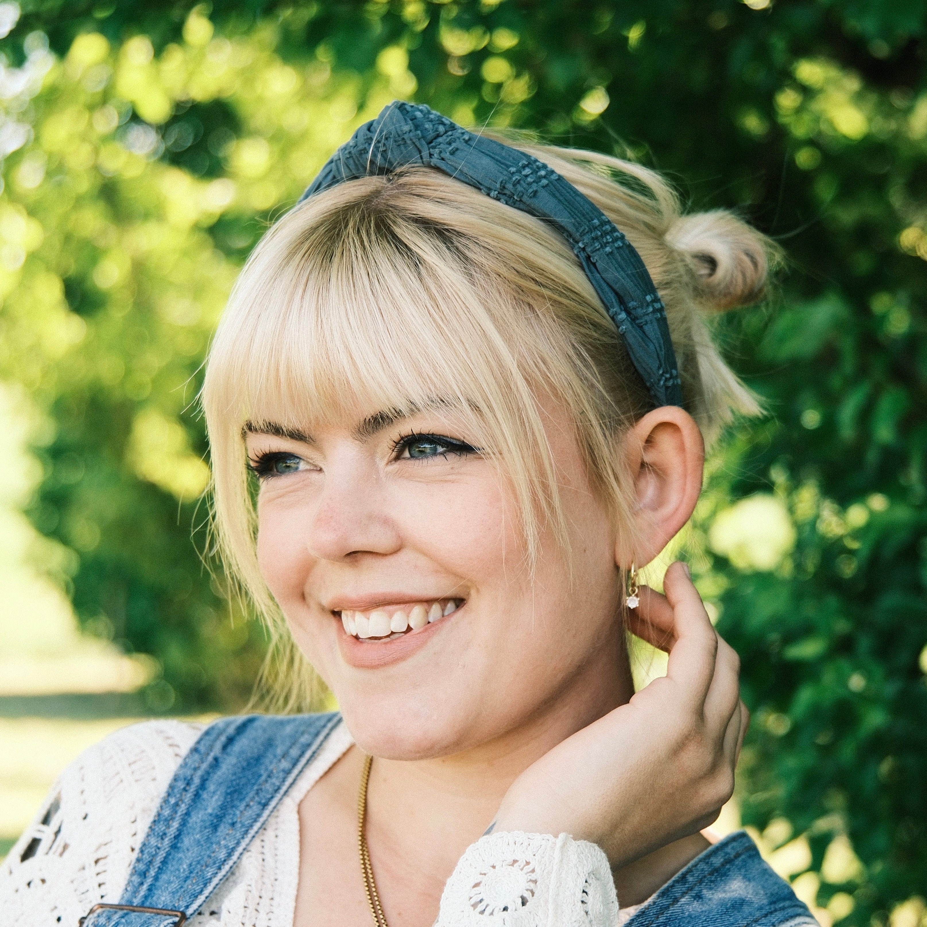 Lilly - gerafft dunkel Petrol