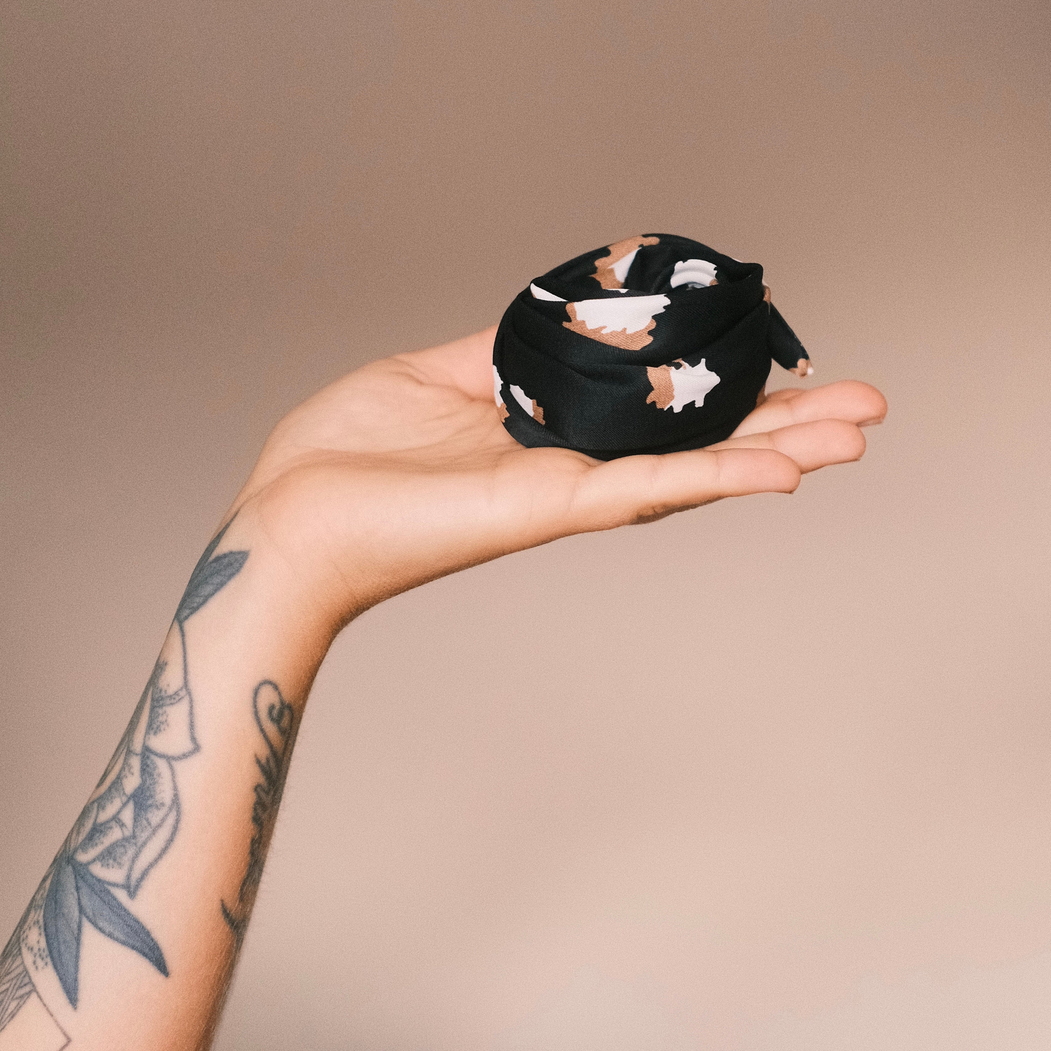 Drahthaarband schmal - Tupfen braun