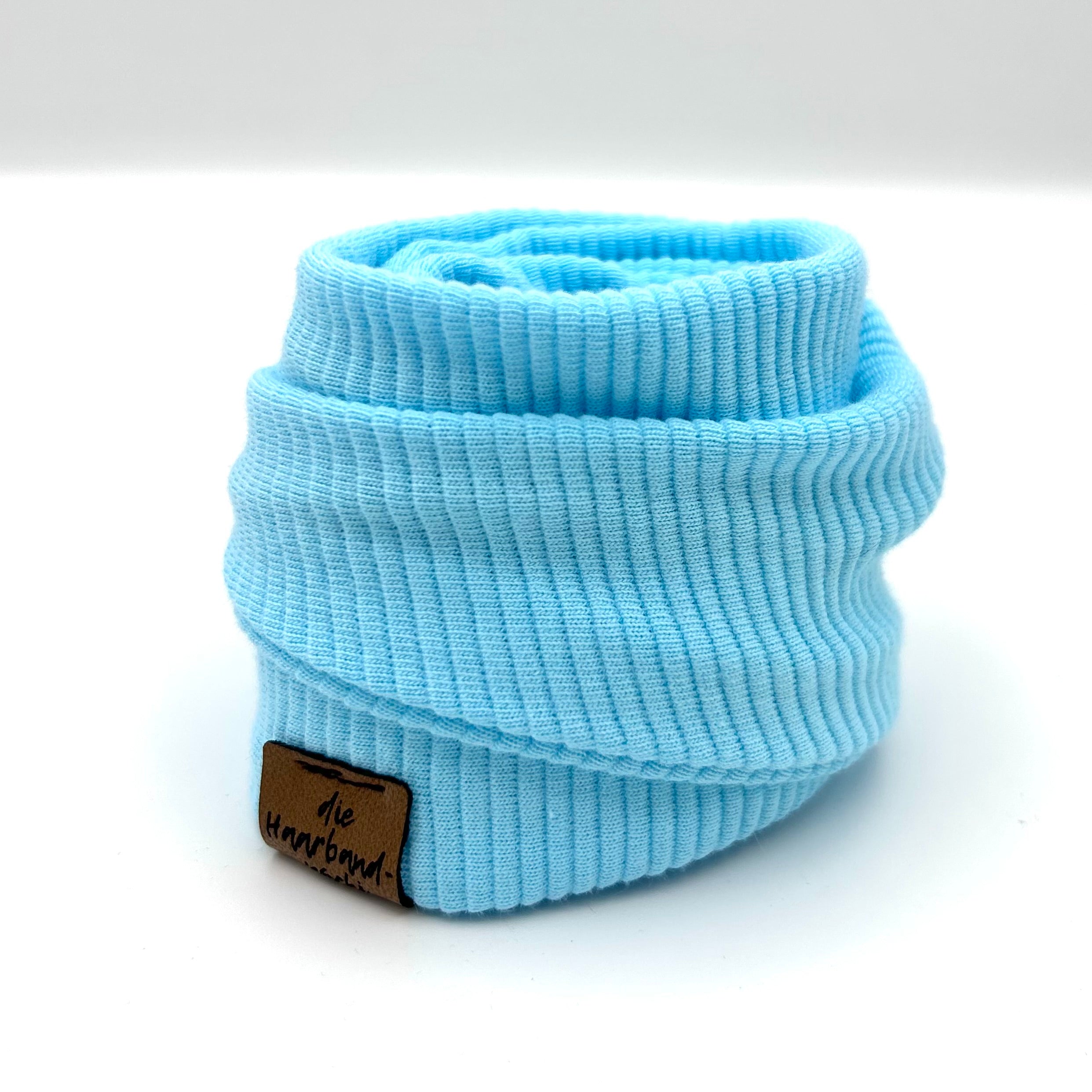 Drahthaarband schmal - Soft Rip Baby Blau