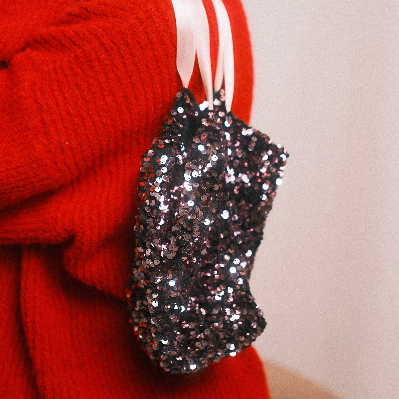 Pailletten Täschchen rosa