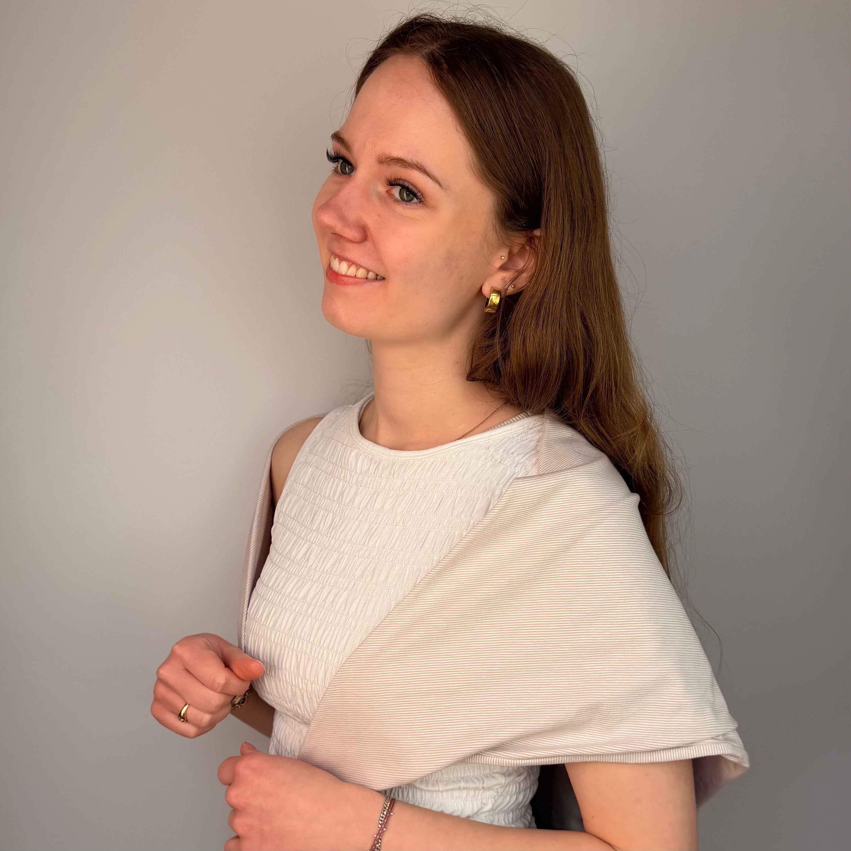 Bandana - gestreift Beige