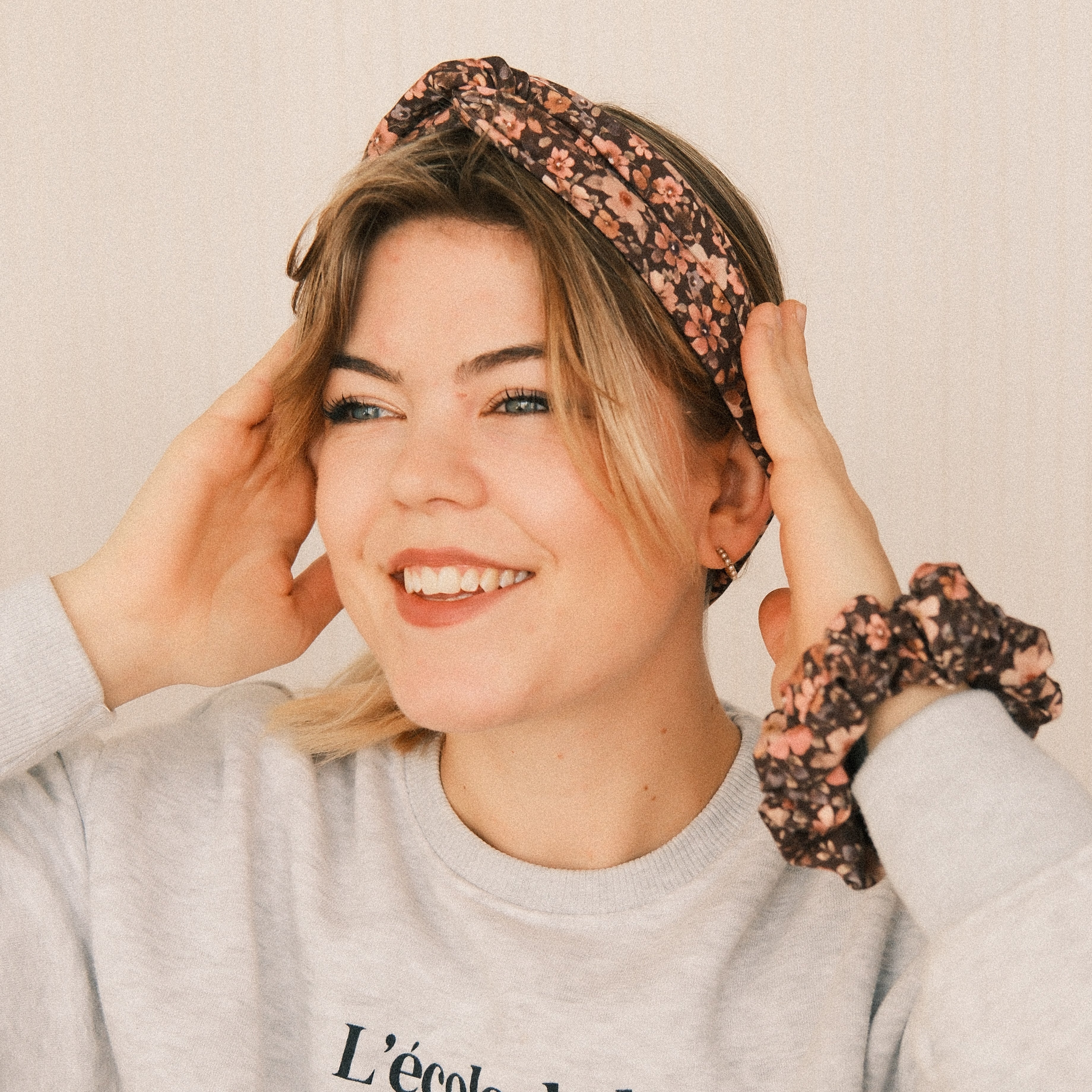 Drahthaarband schmal - Cottage Garden Mokka