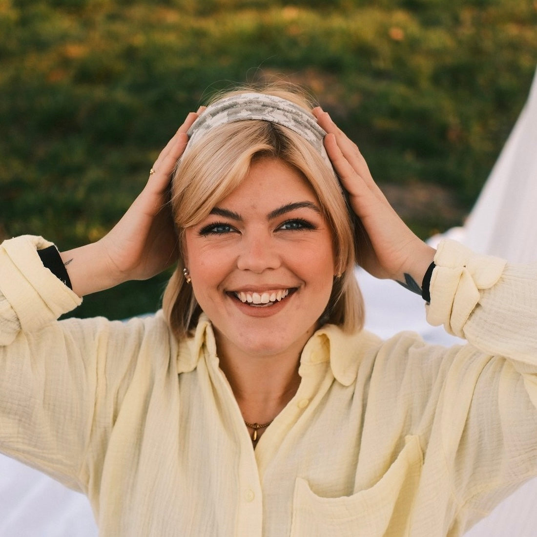 Drahthaarband Ethno light Olive