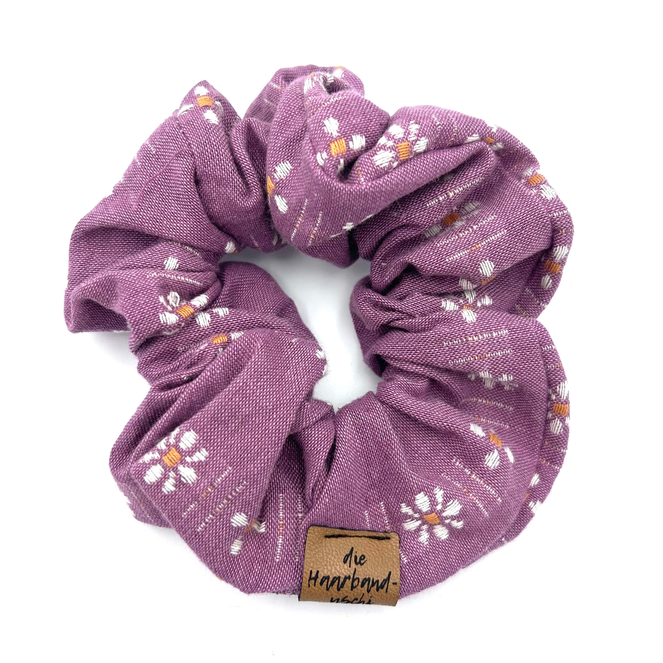 Scrunchie - Blümchen Lila