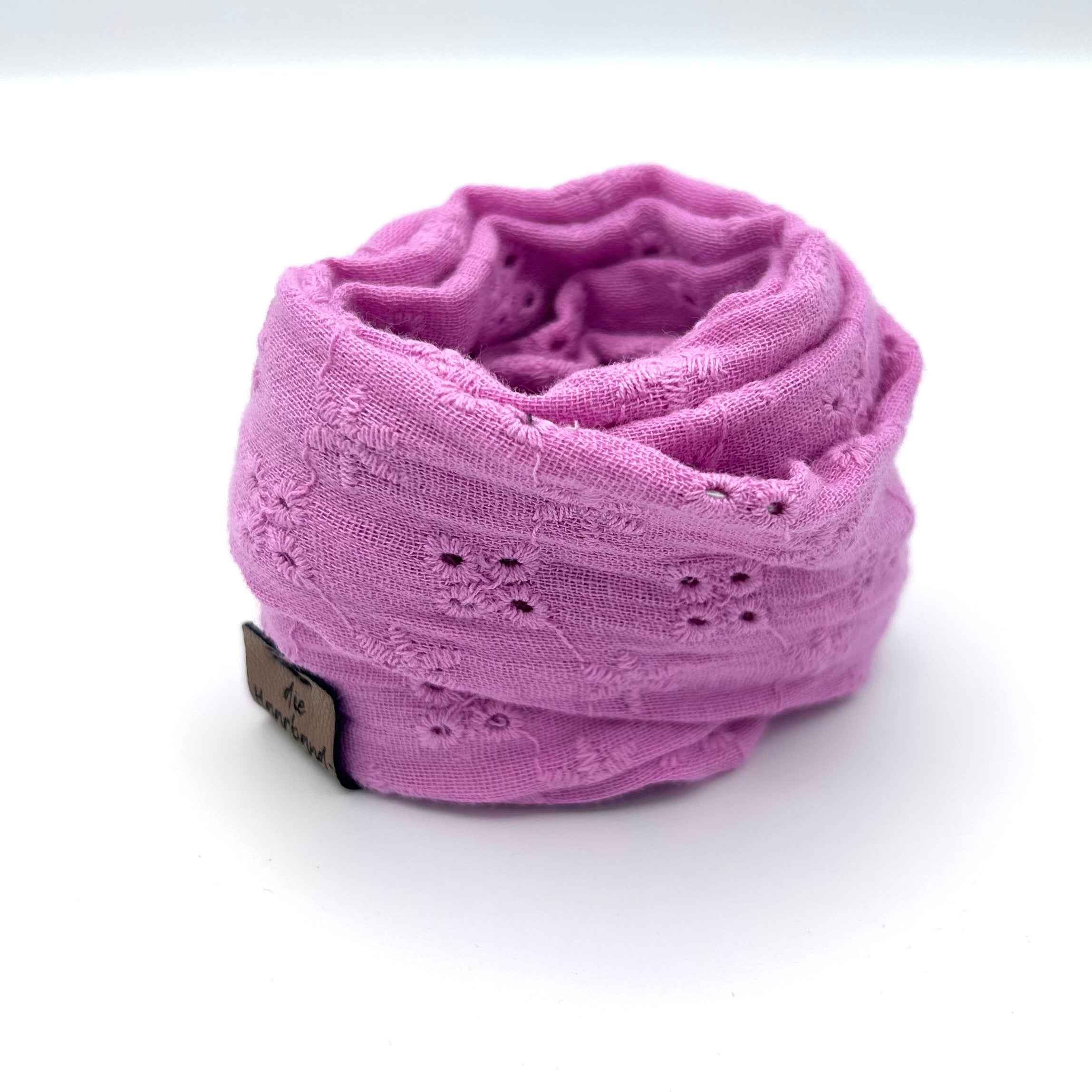 Drahthaarband schmal - Cotton Dream Rosa