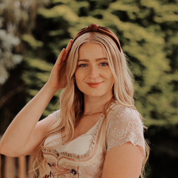 Leyla Dirndlhaarreif - Knoten Braun