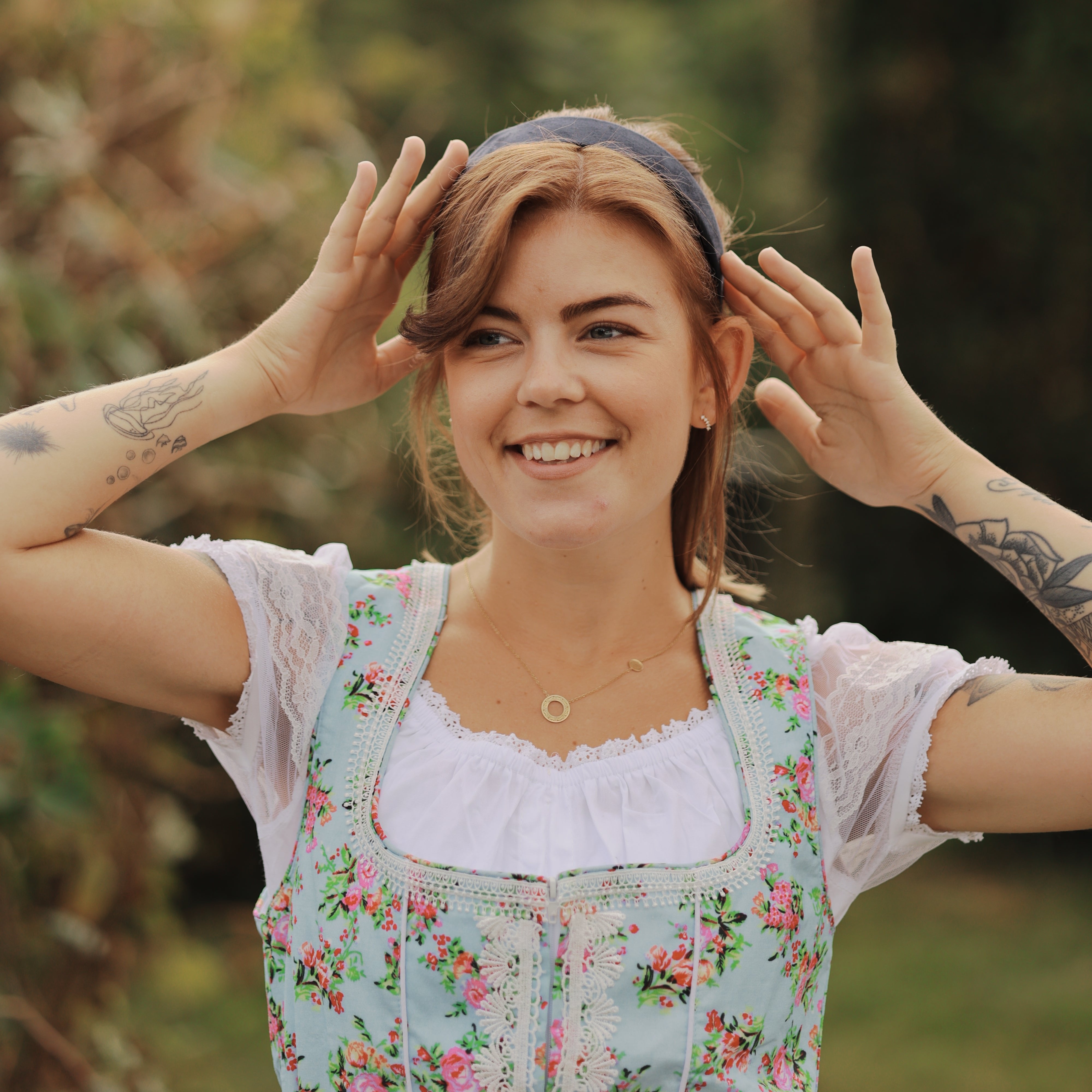 Anne Dirndlhaarreif - glatt Dunkelblau