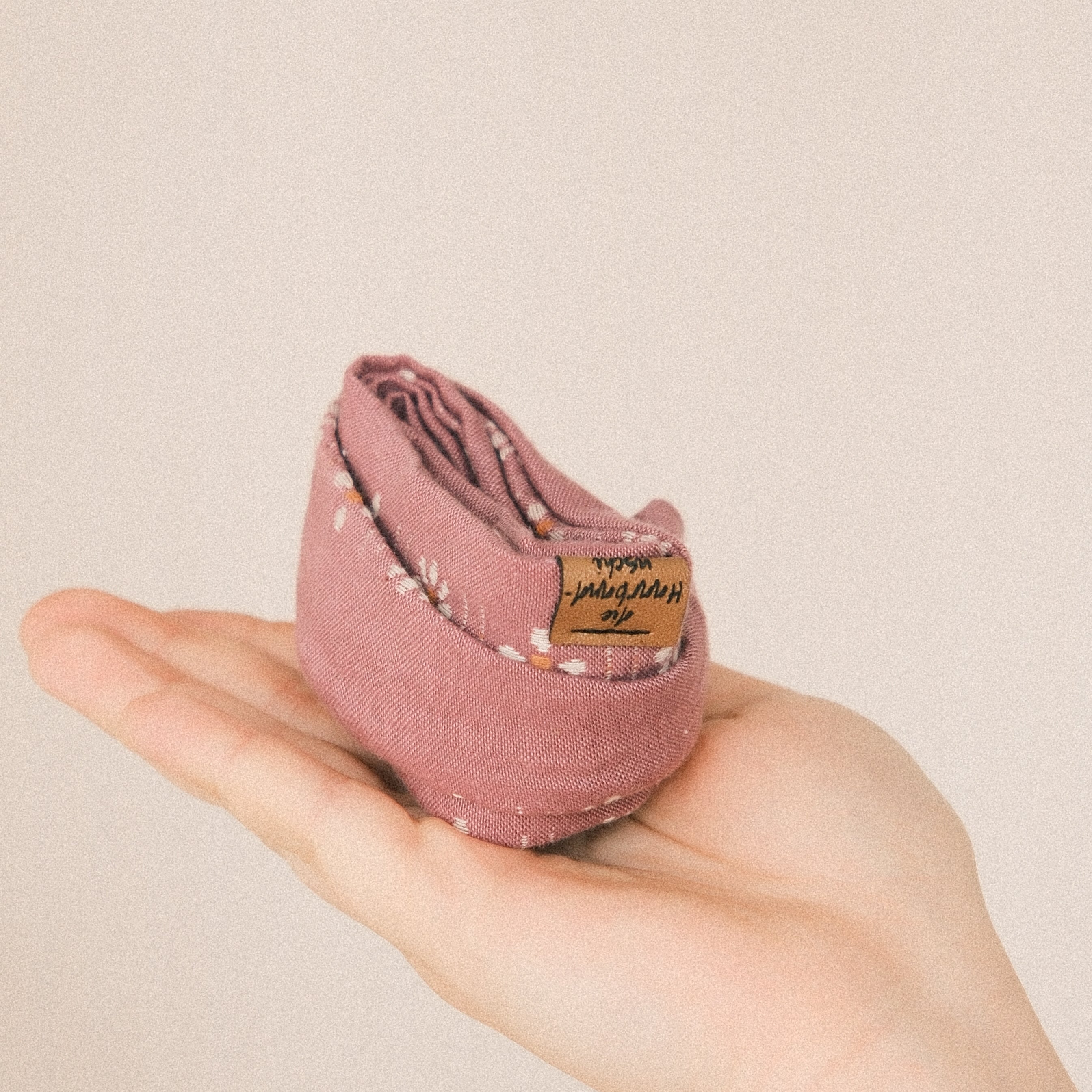 Drahthaarband schmal - Blümchen Lila