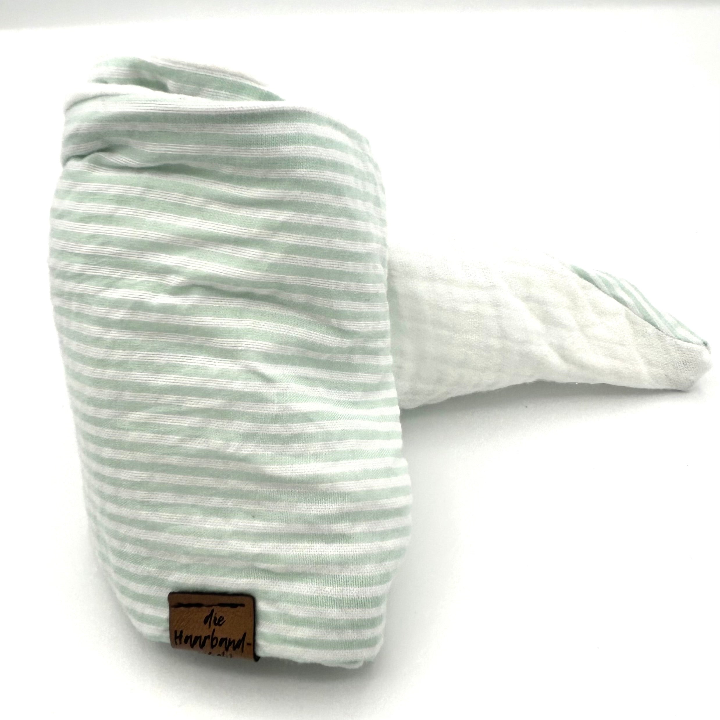 Drahthaarband 2 Seiten gestreift Grün