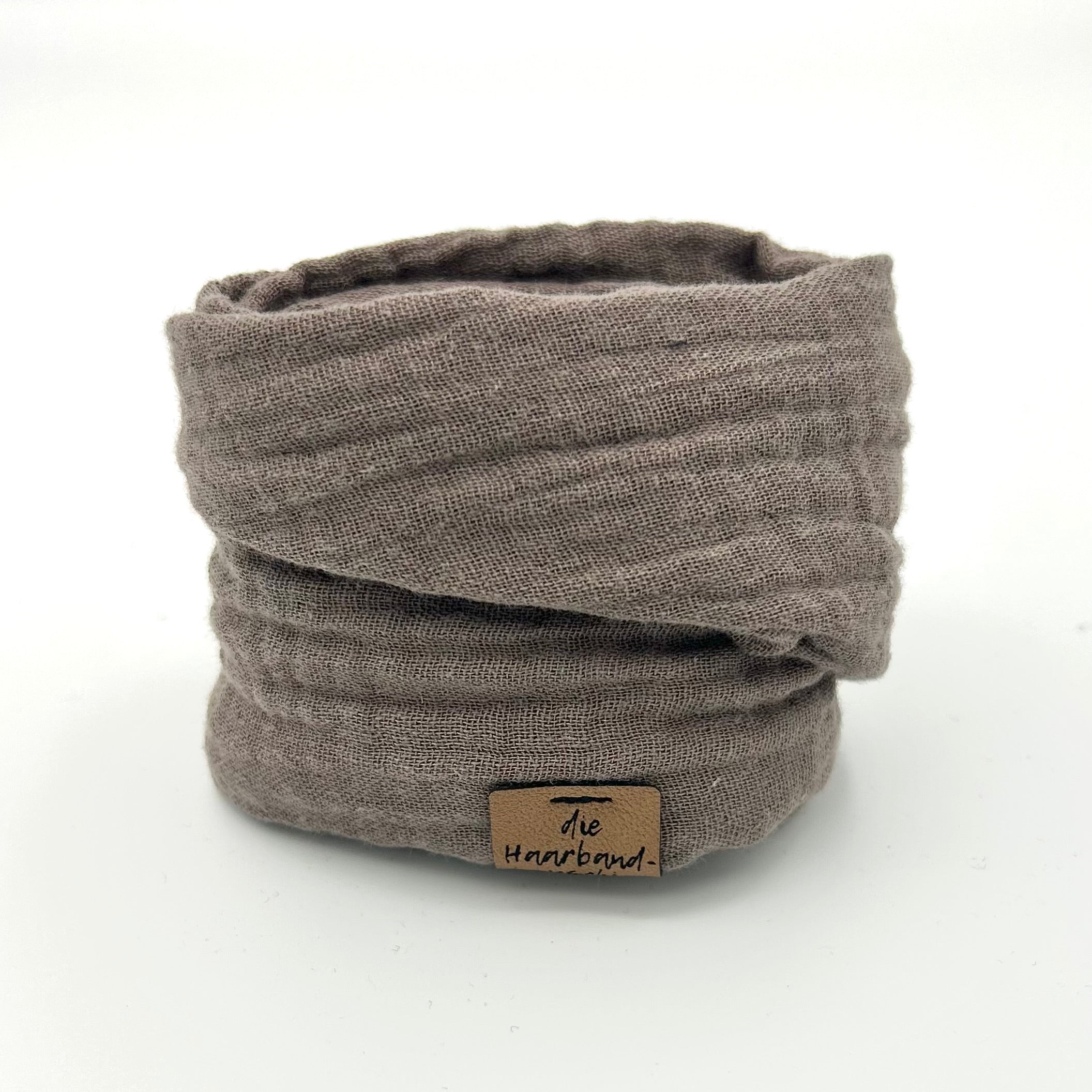 Drahthaarband Musselin Taupe