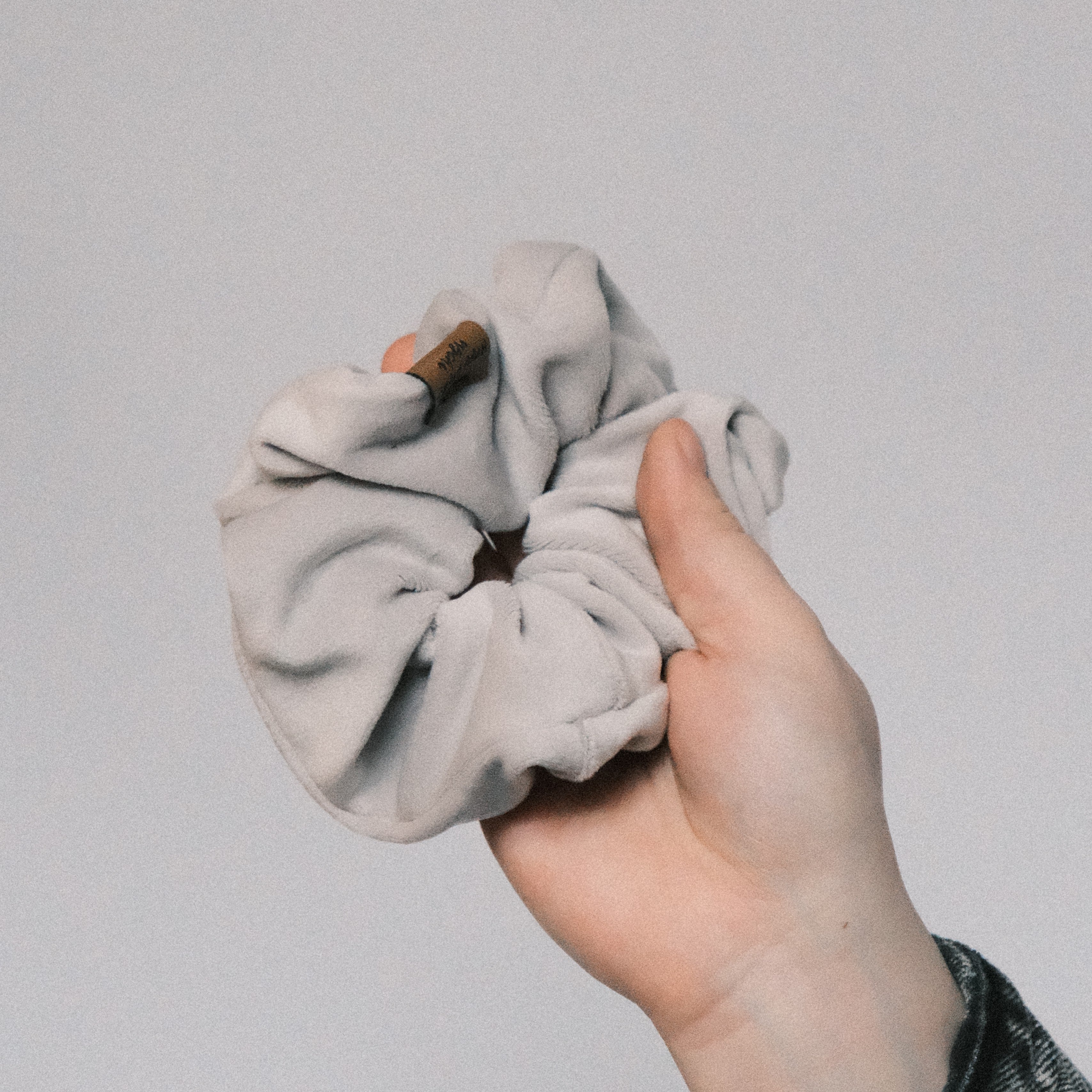 Scrunchie - Samt Hellgrau