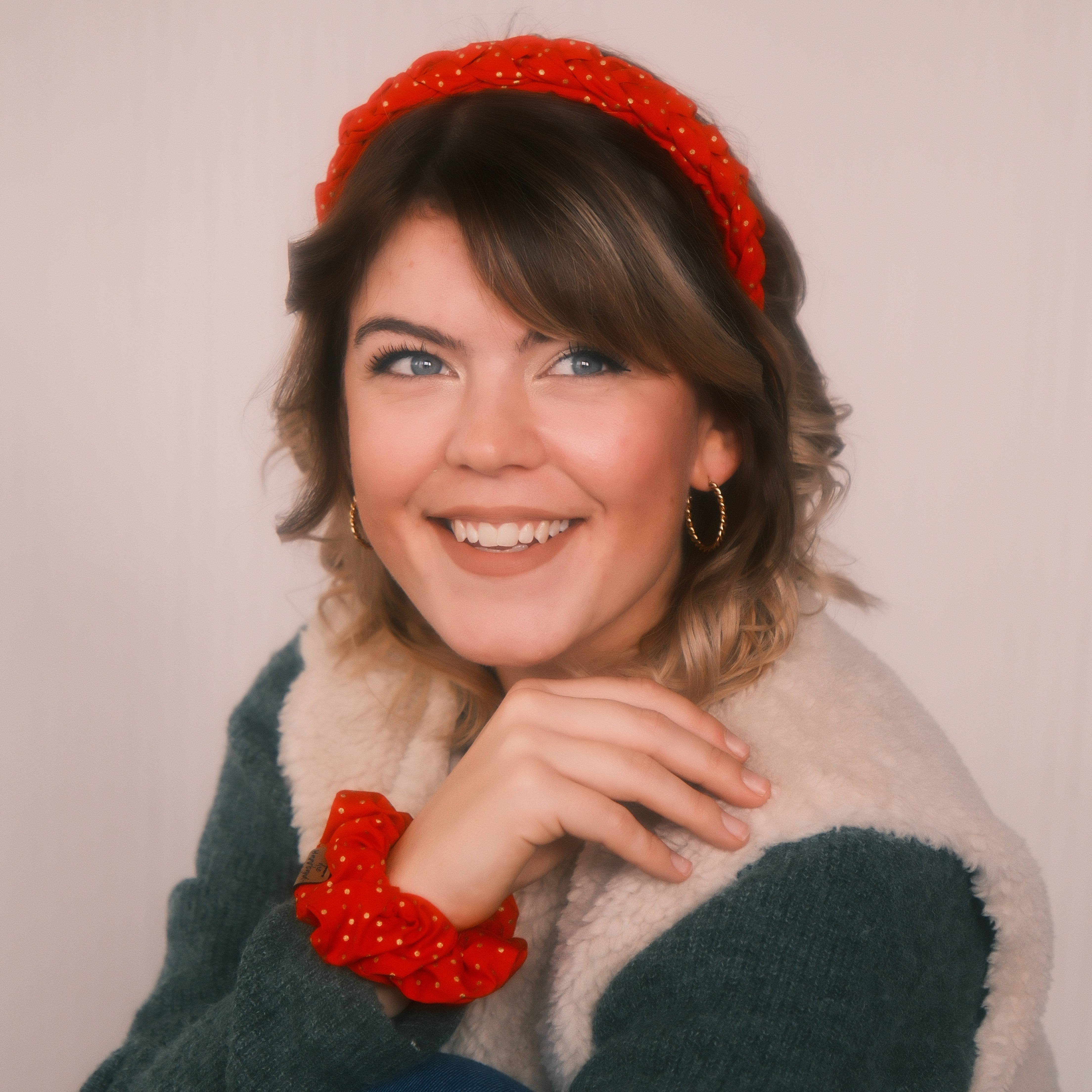 Scrunchie - Dots Rot