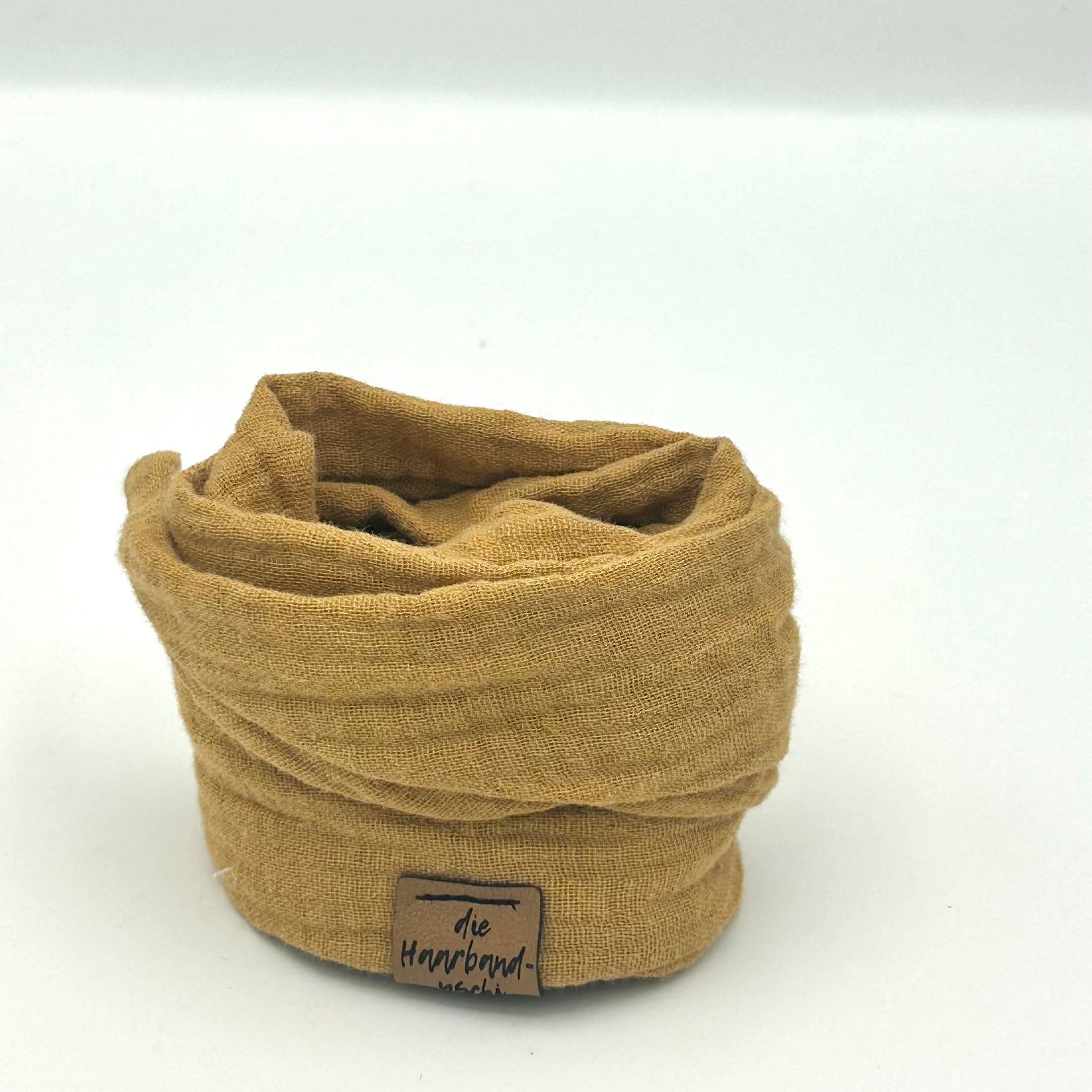 Drahthaarband Musselin Senfgelb