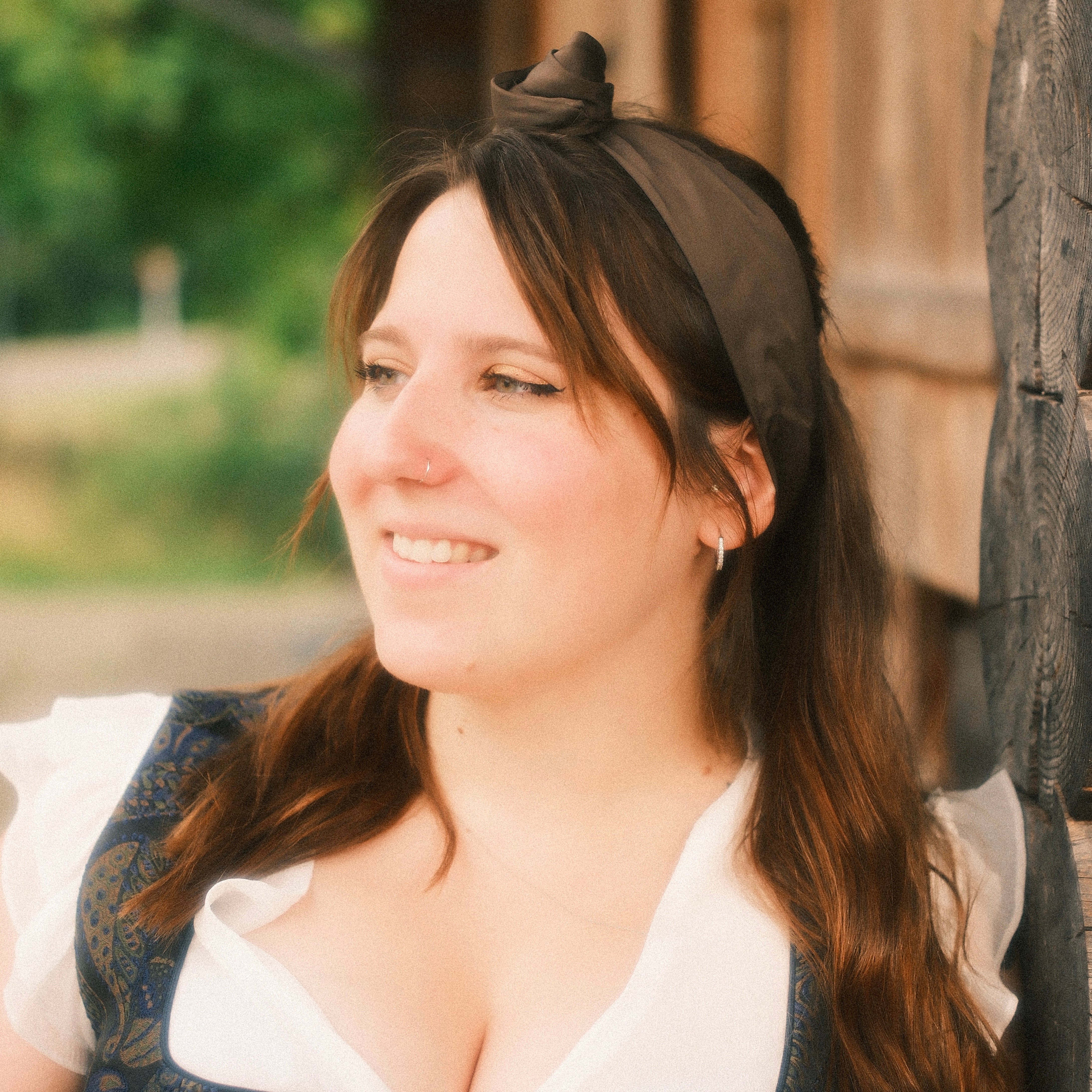 Drahthaarband Satin Khaki