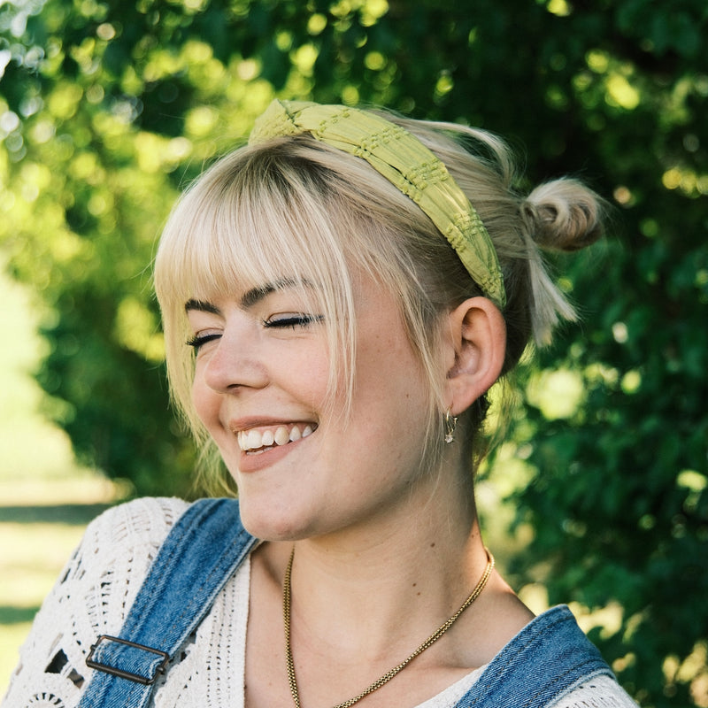 Lilly - gerafft Limettengrün