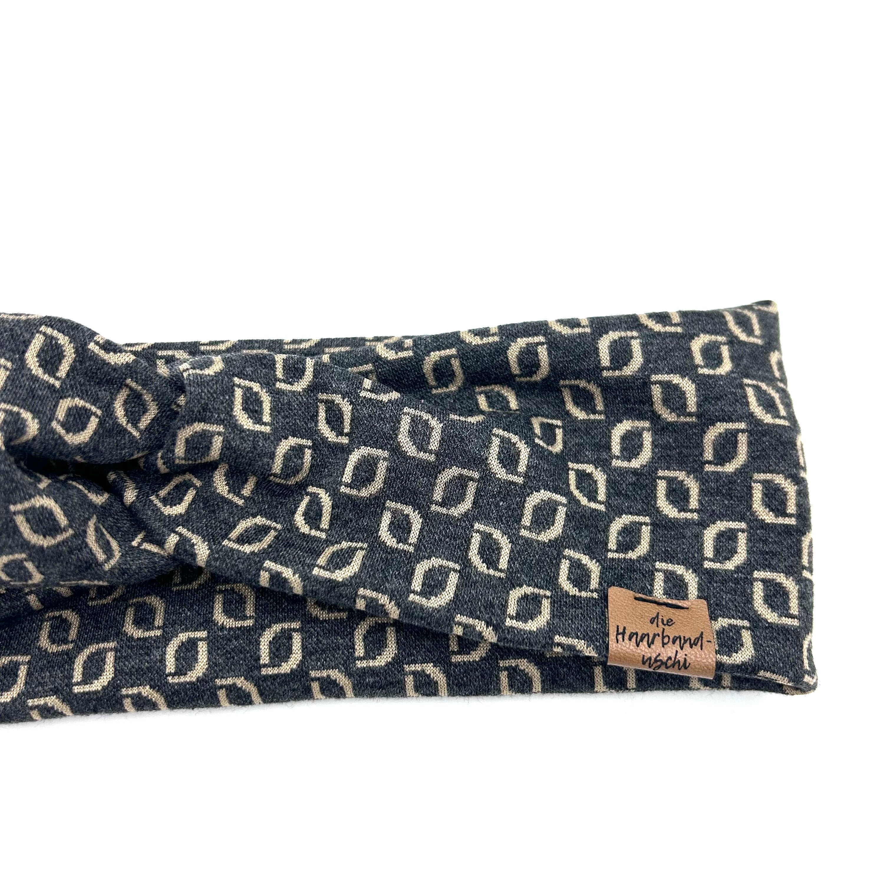 Basic Haarband - Geo Anthrazit