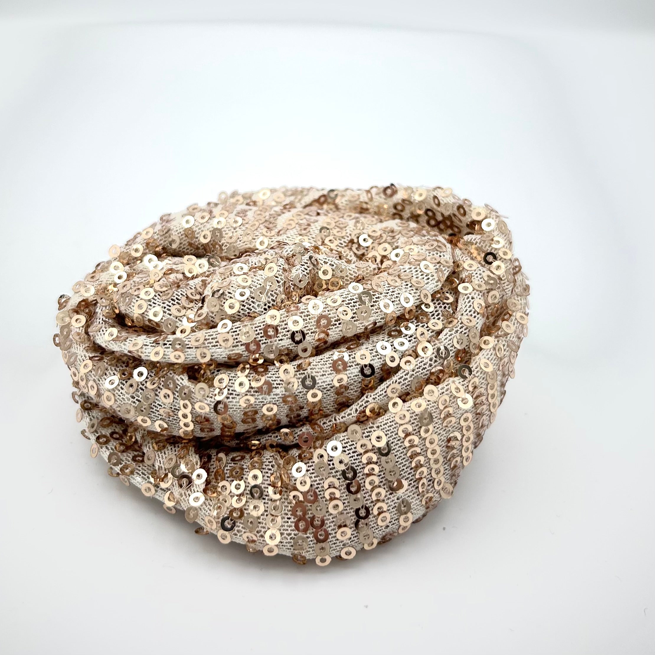 Drahthaarband Pailletten Golden