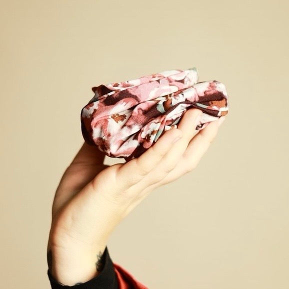 Drahthaarband breit Burgundy Bloom