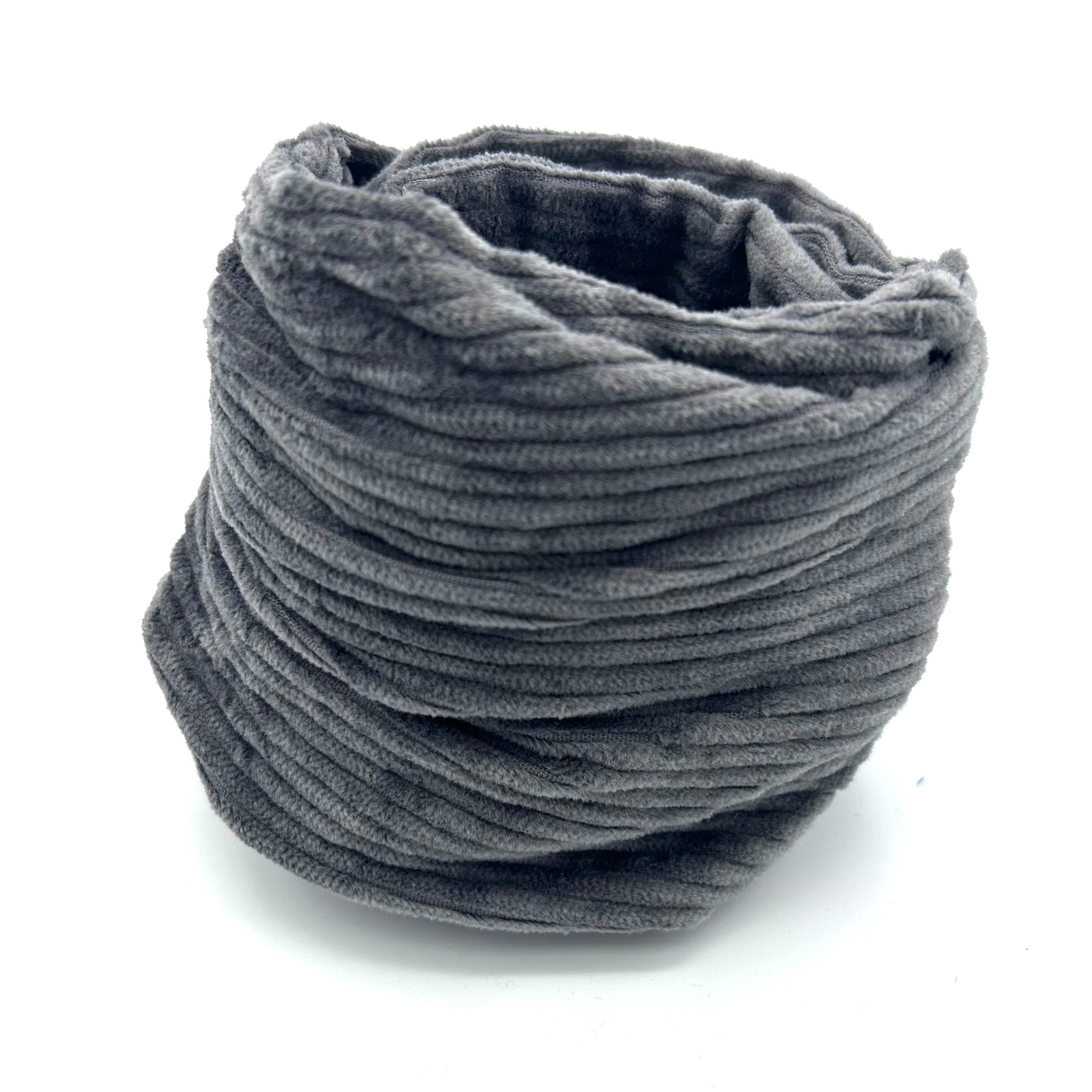 Drahthaarband breit - Cord Grau