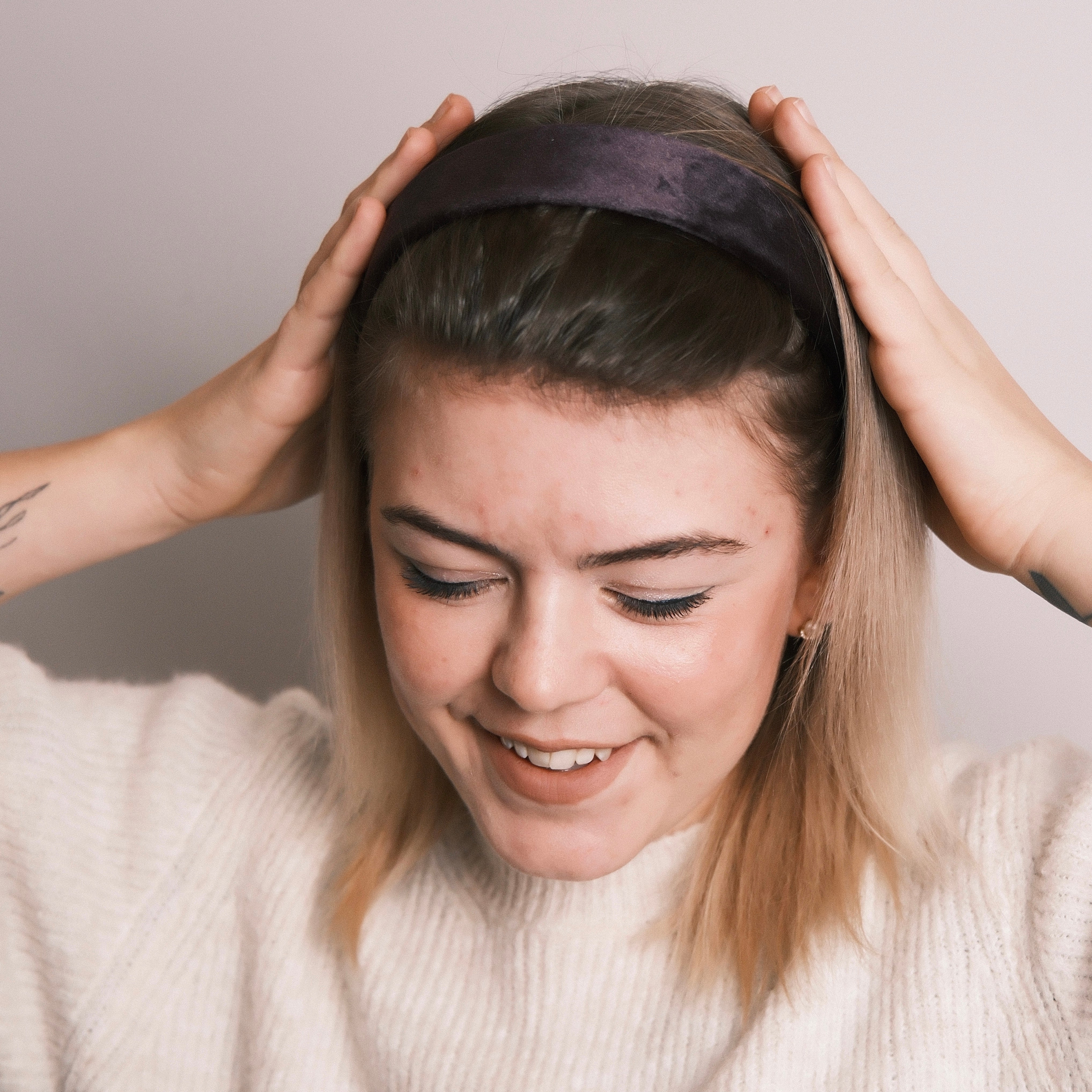 Anne - Samt Aubergine
