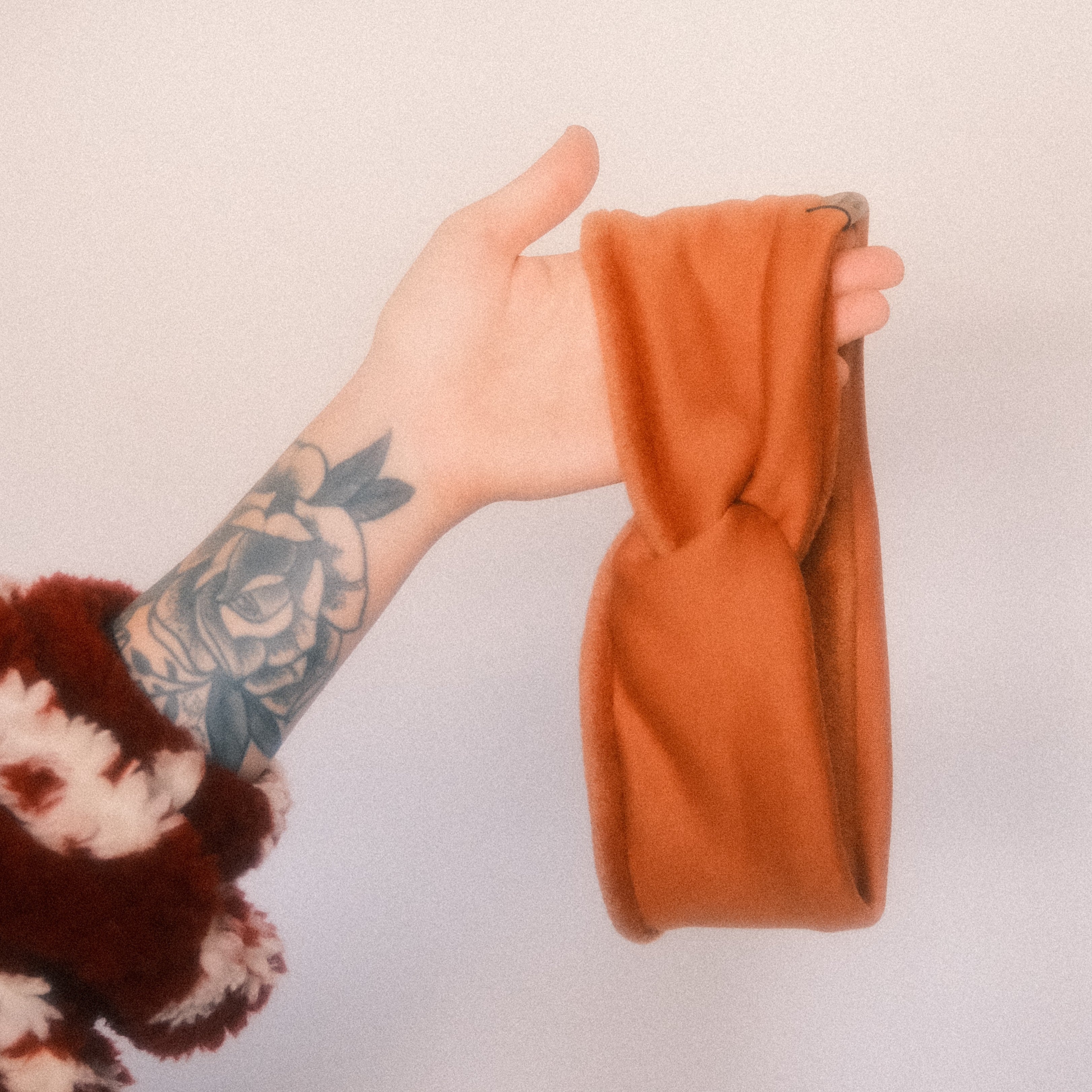 Stirnband Basic gefüttert Rost