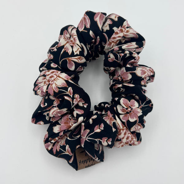 Scrunchie - Schwarz/Rost Blossom