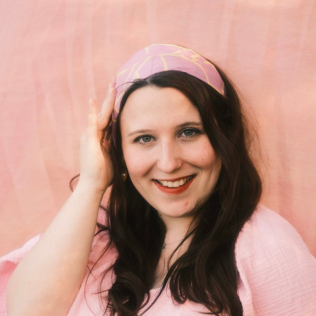 Drahthaarband breit 2 Seiten Neon Flieder/Gelb