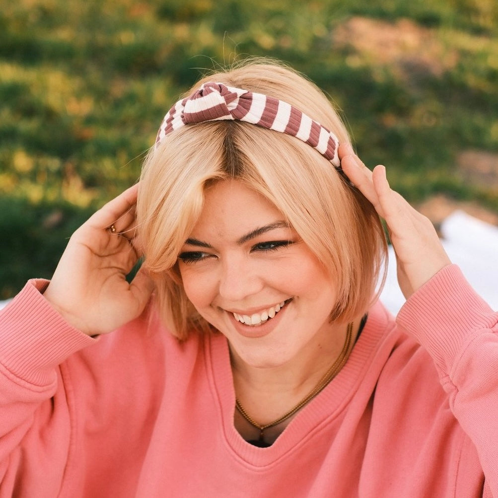 Lilly - gestreift Altrosa