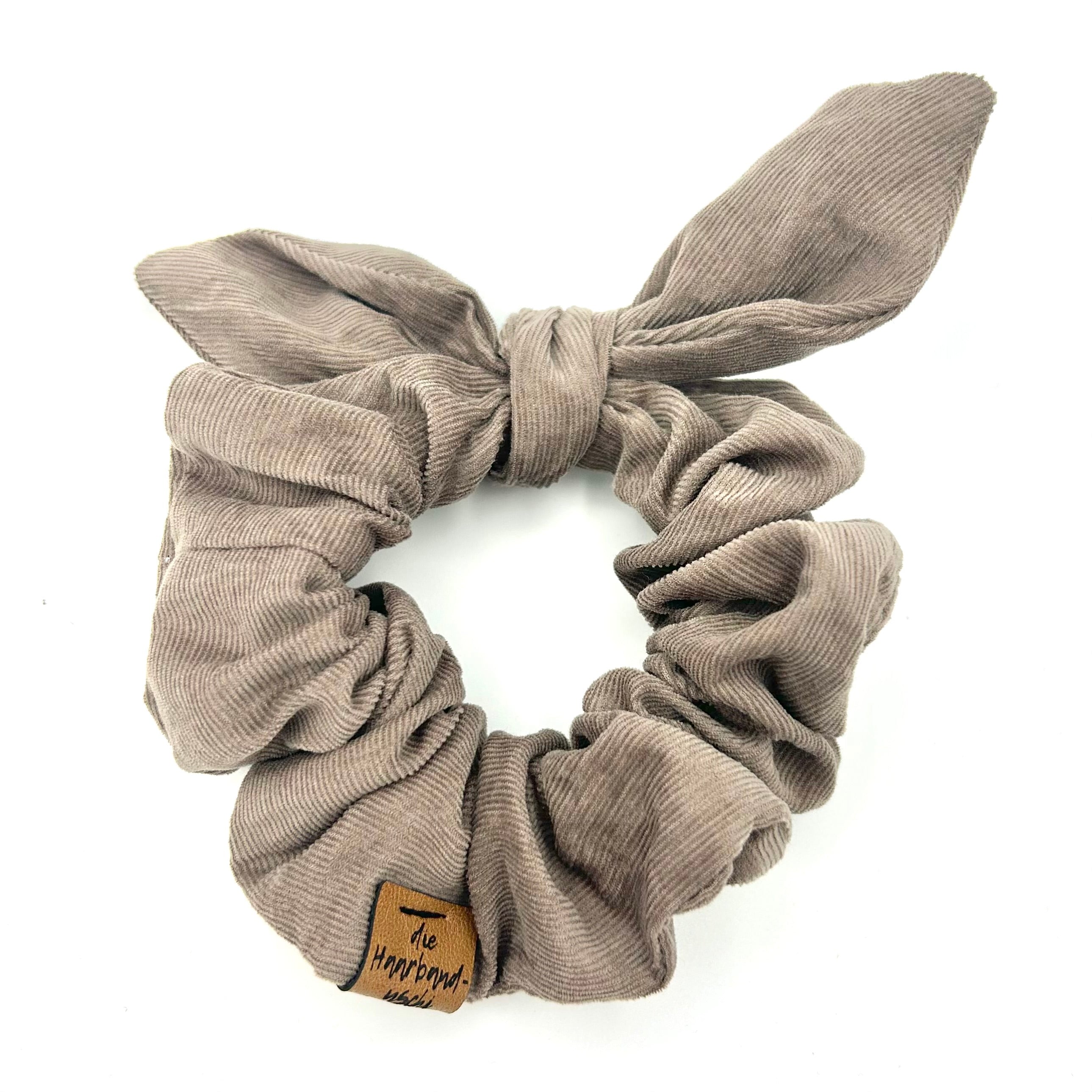 Scrunchie - Feincord Hellbraun