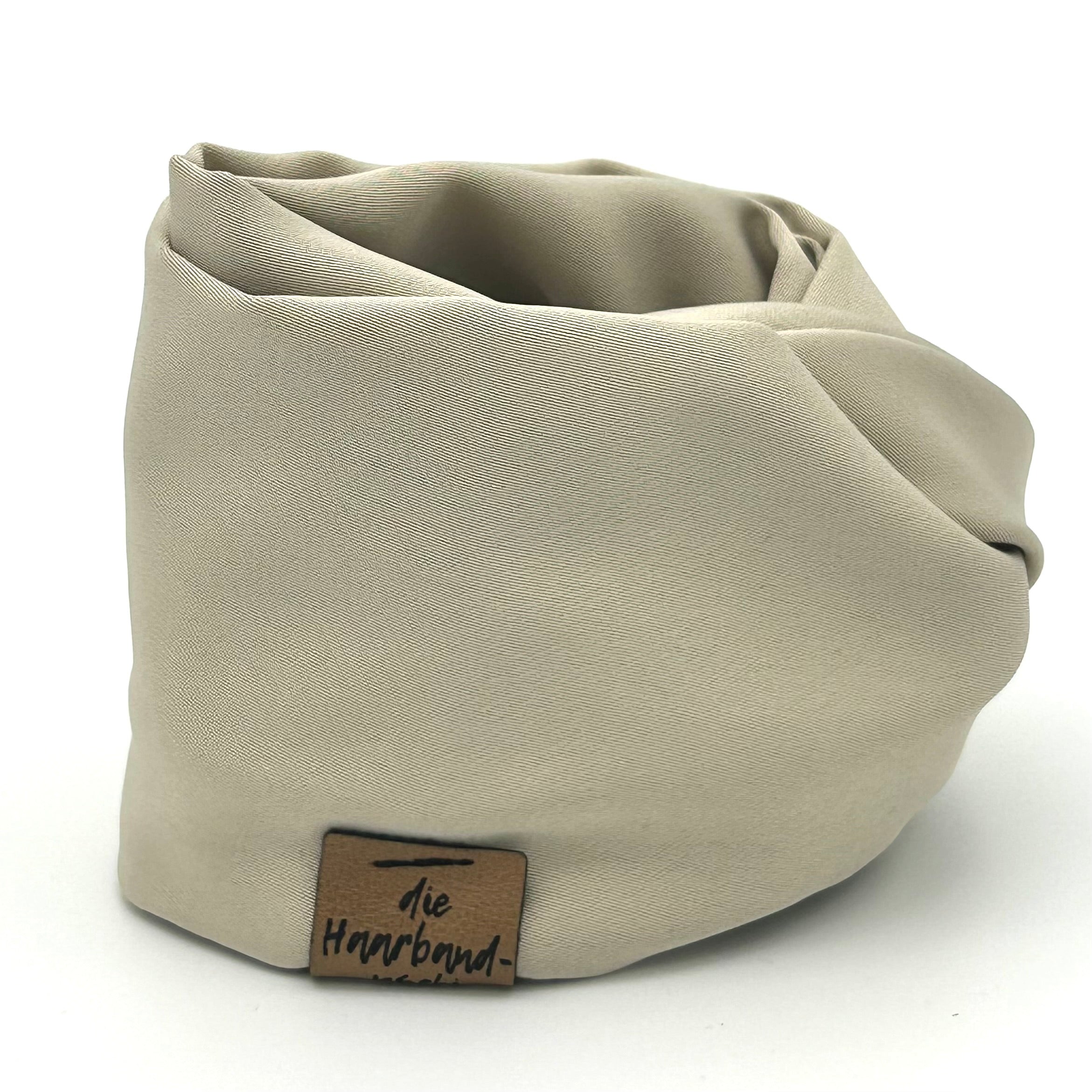 Drahthaarband Satin Beige