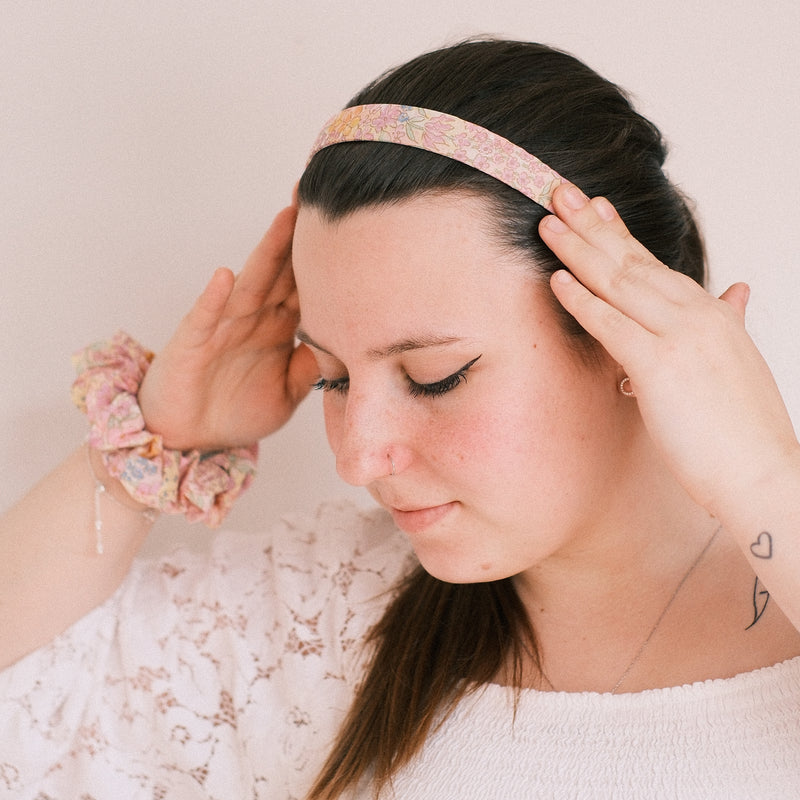 Scrunchie - Rosa Gartenparty