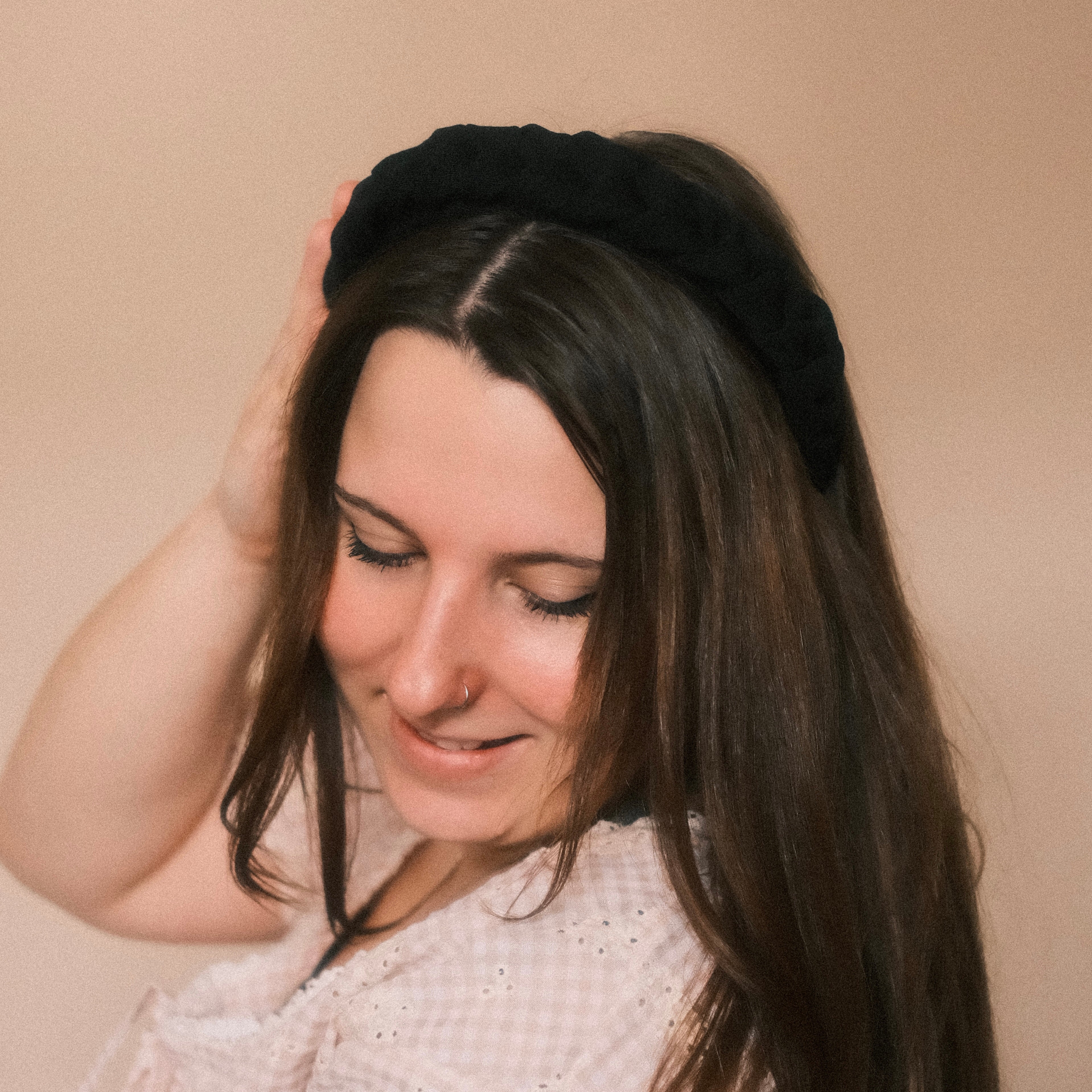 Luise - Haarreif geflochten Schwarz Onyx