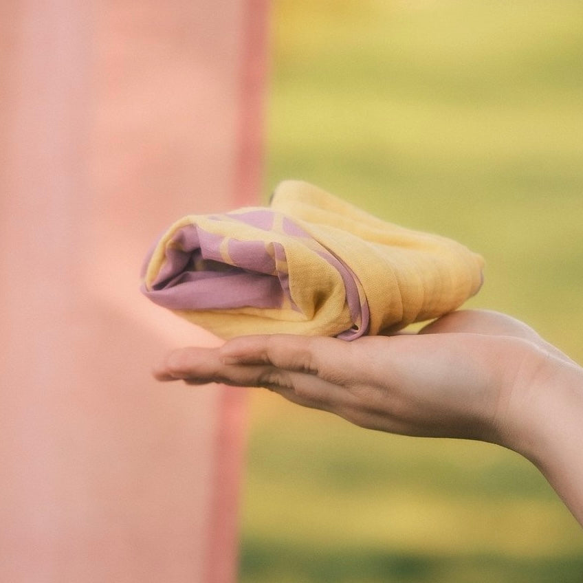 Drahthaarband breit 2 Seiten Neon Flieder/Gelb