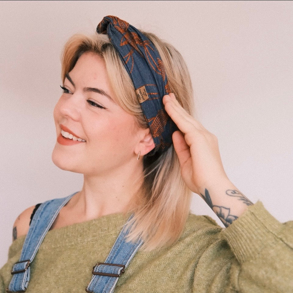 Drahthaarband schmal - Boho Jeans Rost